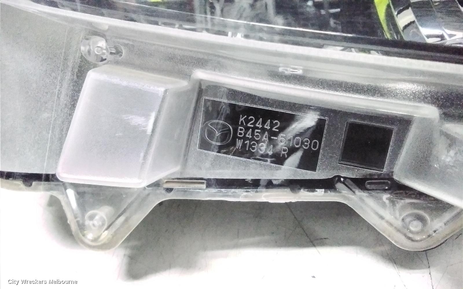 MAZDA 3 RIGHT HEADLAMP, BM, NEO/MAXX/TOURING/SP25, HALOGEN TYPE, 11/2013 - 05/2016