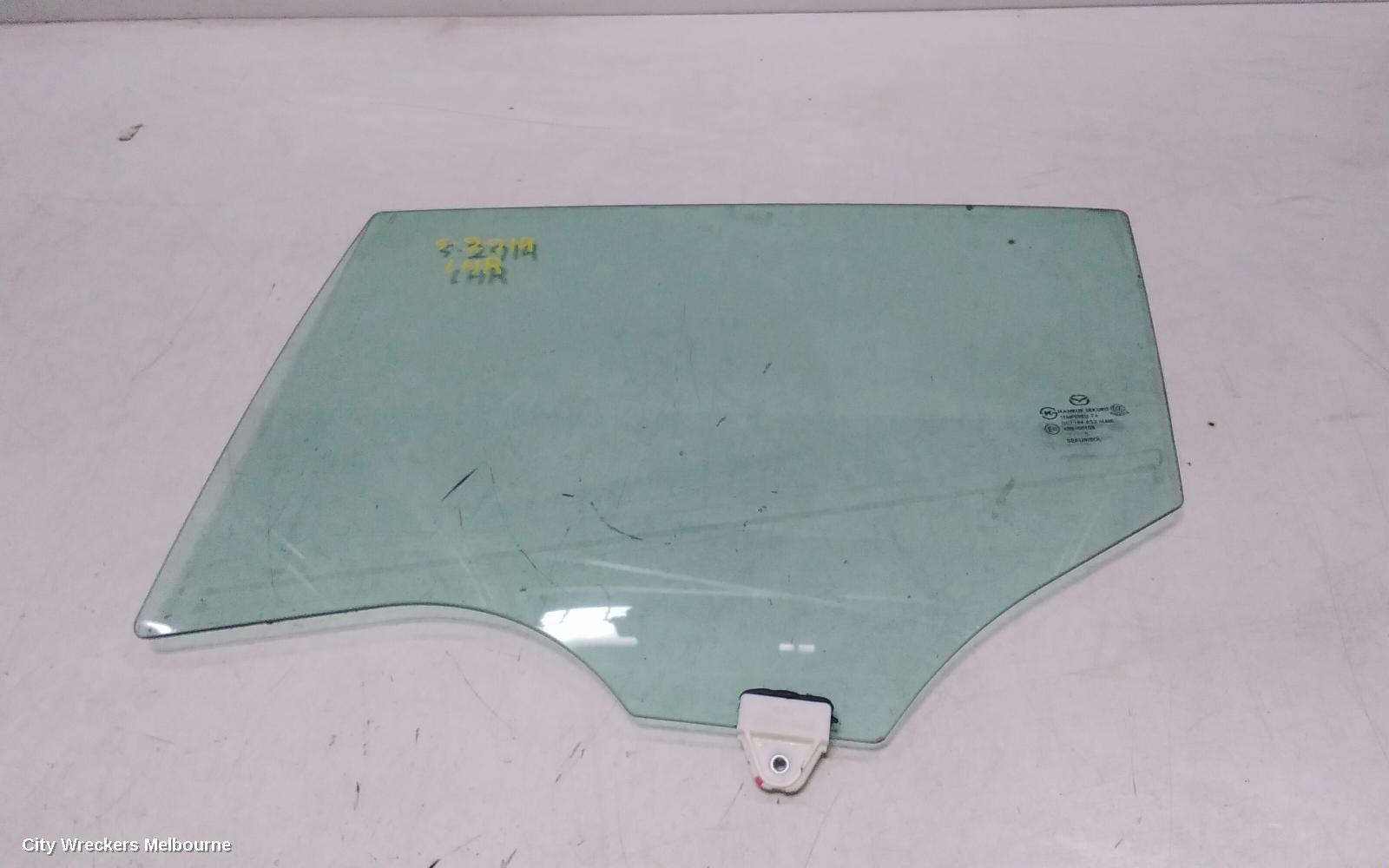MAZDA 3 LEFT REAR DOOR WINDOW, BM-BN, STANDARD TINT TYPE, 06/2013 - 02/2019