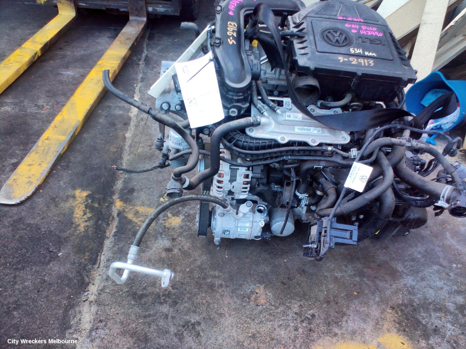 VOLKSWAGEN POLO ENGINE, PETROL, 1.0, TURBO, AE, DXUA CODE, 02/2022 ONWARDS