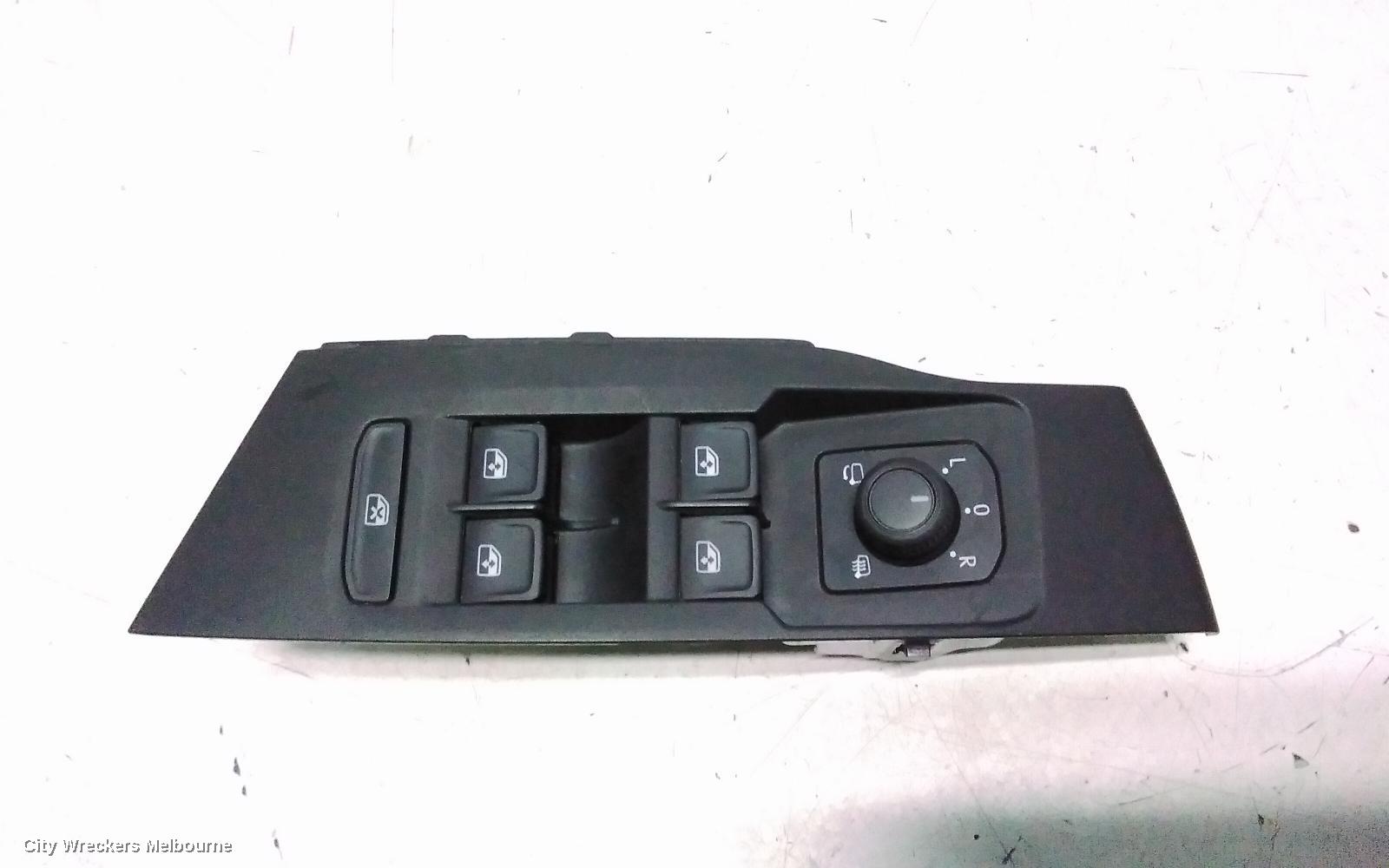 VOLKSWAGEN POLO PWR DR WIND SWITCH, AW-AE, RH FRONT (MASTER SWITCH), NON CHROME INSERT TYPE, 09/2017 ONWARDS