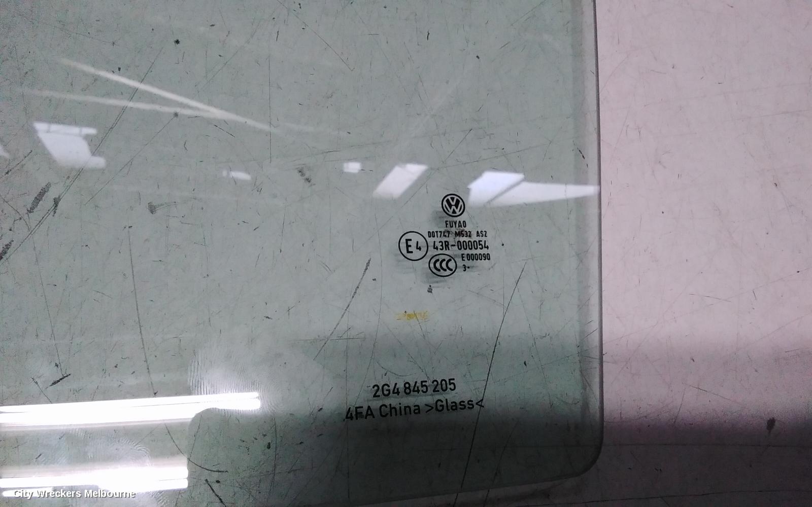 VOLKSWAGEN POLO LEFT REAR DOOR WINDOW, AW, 09/2017 ONWARDS