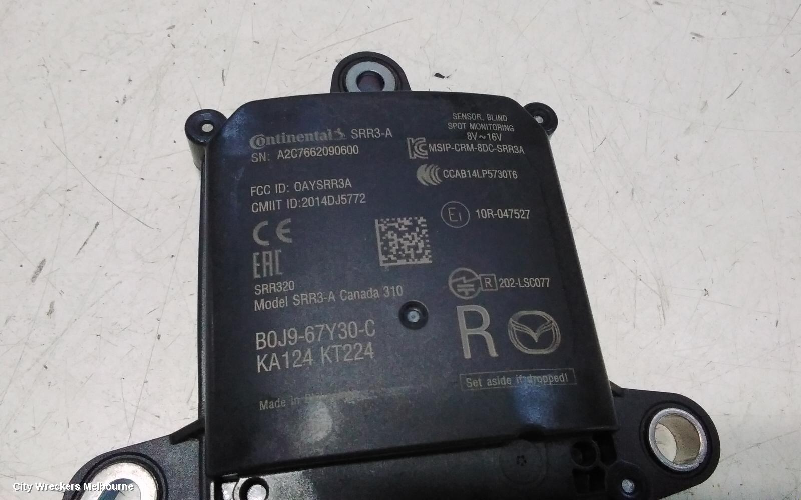 MAZDA 3 REVERSE CAMERA, BLIND SPOT MONITOR SENSOR (LH REAR BEHIND BUMPER), BP, 03/2019 ONWARDS