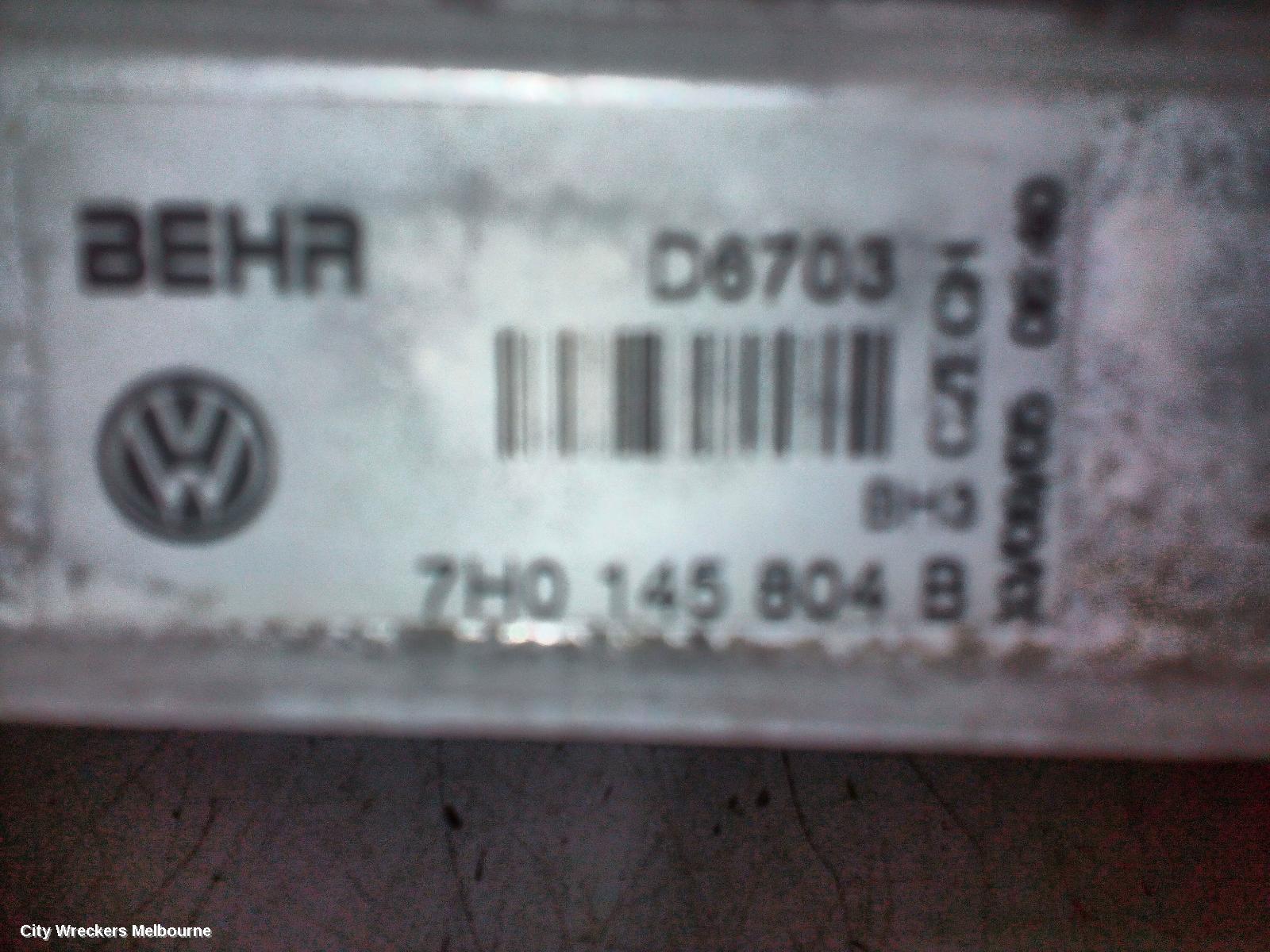 VOLKSWAGEN TRANSPORTER INTERCOOLER, T5, DIESEL, 2.5, TURBO, 08/2004 - 02/2010