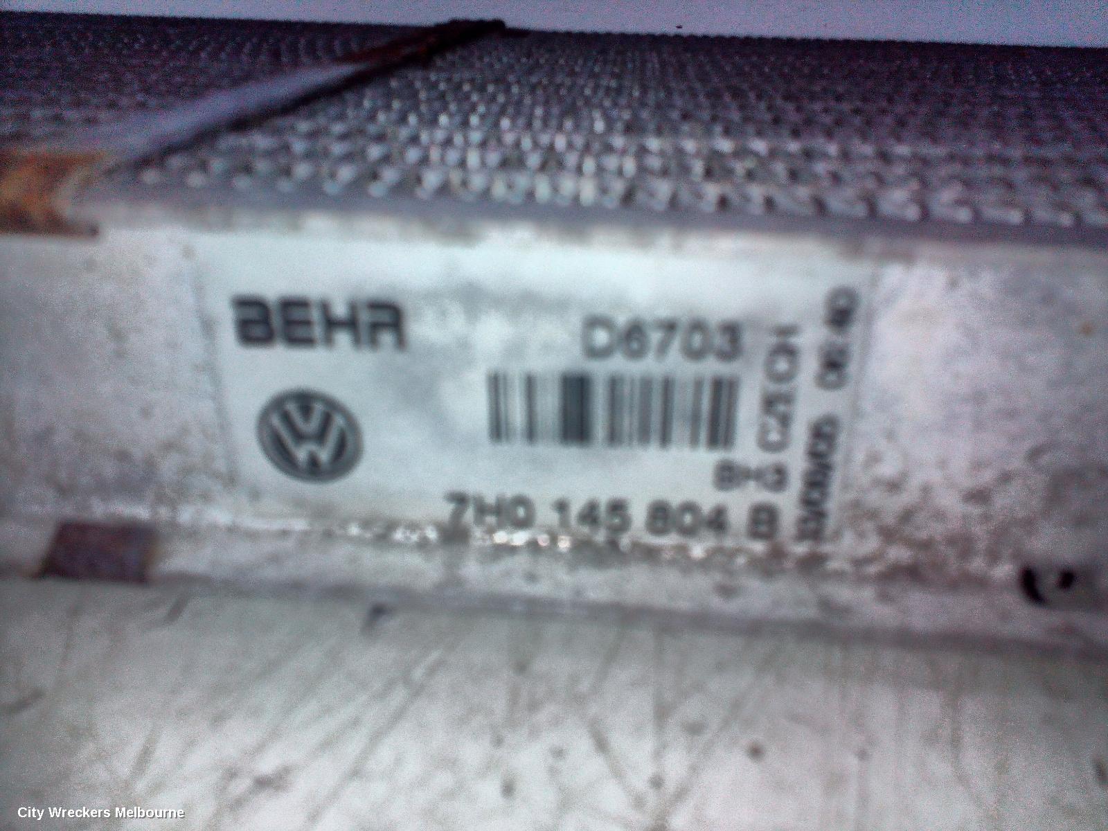 VOLKSWAGEN TRANSPORTER INTERCOOLER, T5, DIESEL, 2.5, TURBO, 08/2004 - 02/2010