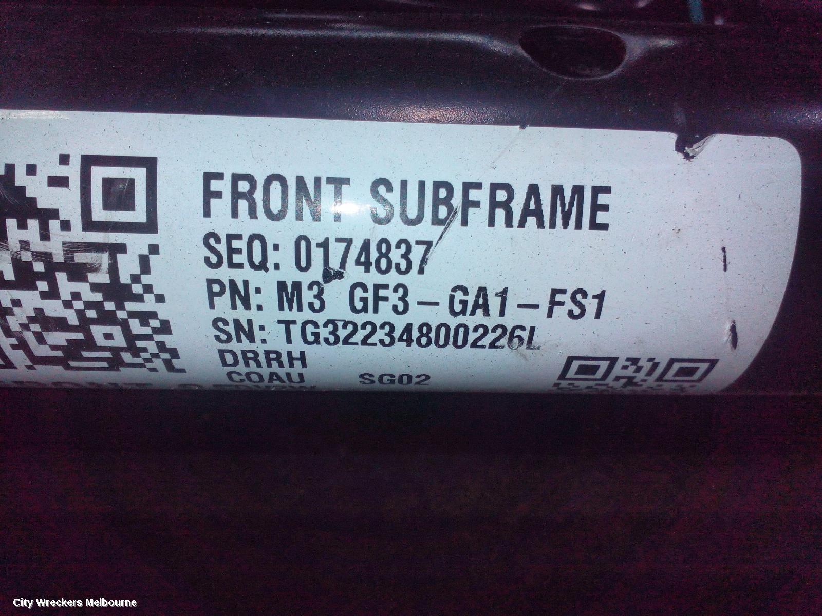 TESLA MODEL 3 FRT XMEMBER/CRADLE, 1ST GEN, 06/2019 ONWARDS