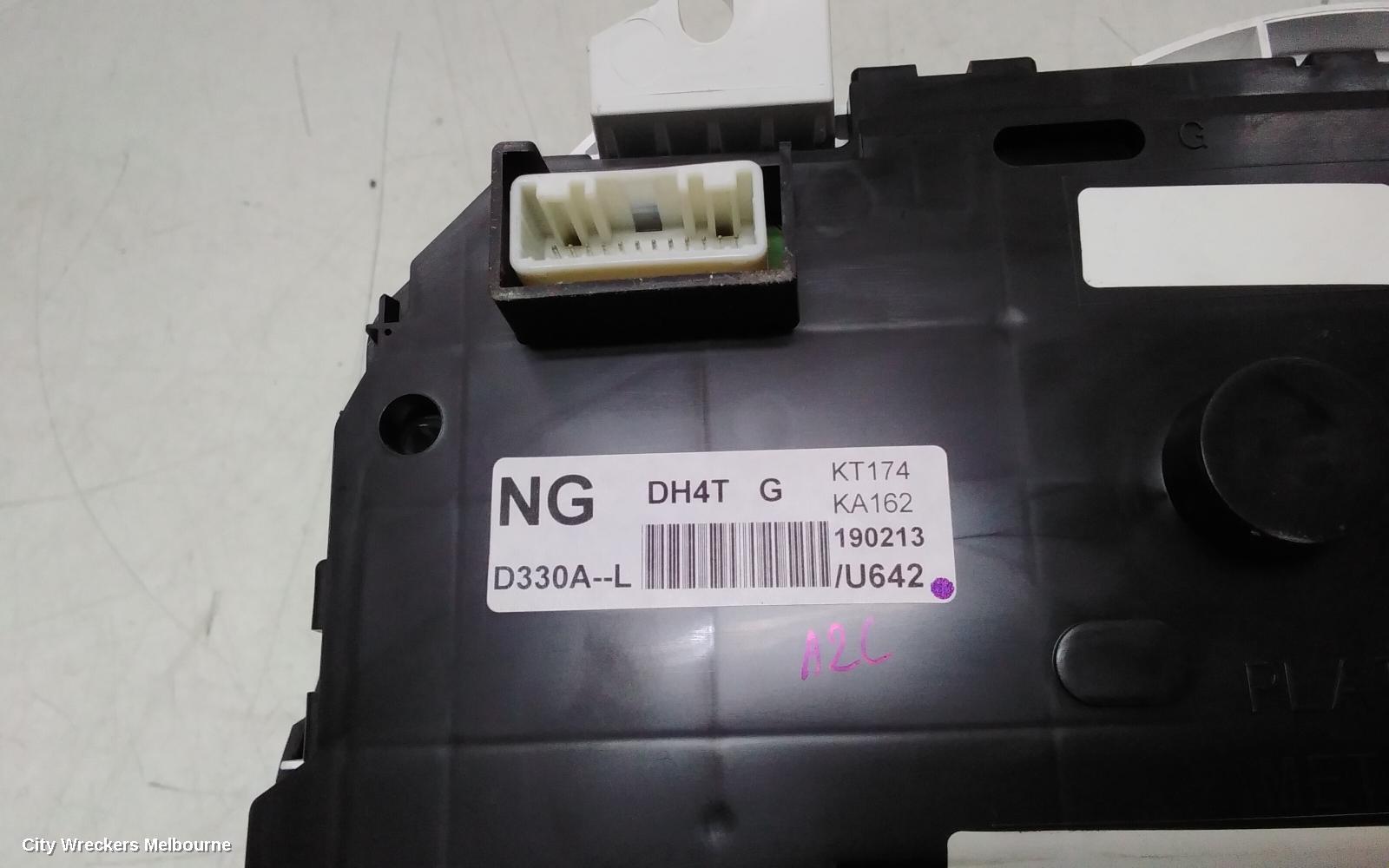 MAZDA 2 INSTRUMENT CLUSTER, INSTRUMENT CLUSTER, AUTO T/M, NEO/MAXX/PURE, DJ/DL, 01/2017 ONWARDS
