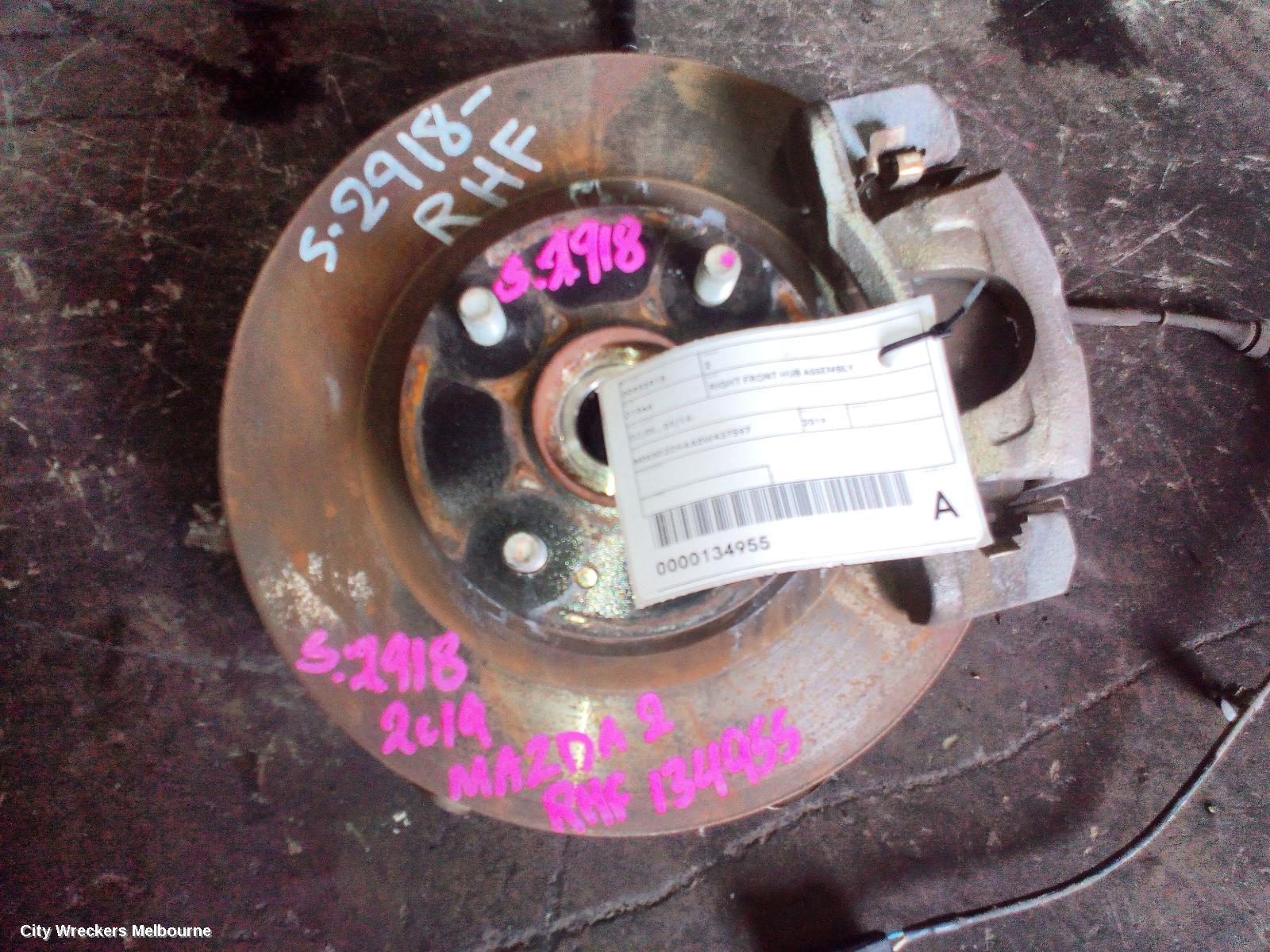 MAZDA 2 RIGHT FRONT HUB ASSEMBLY, DJ/DL, 09/2014 ONWARDS