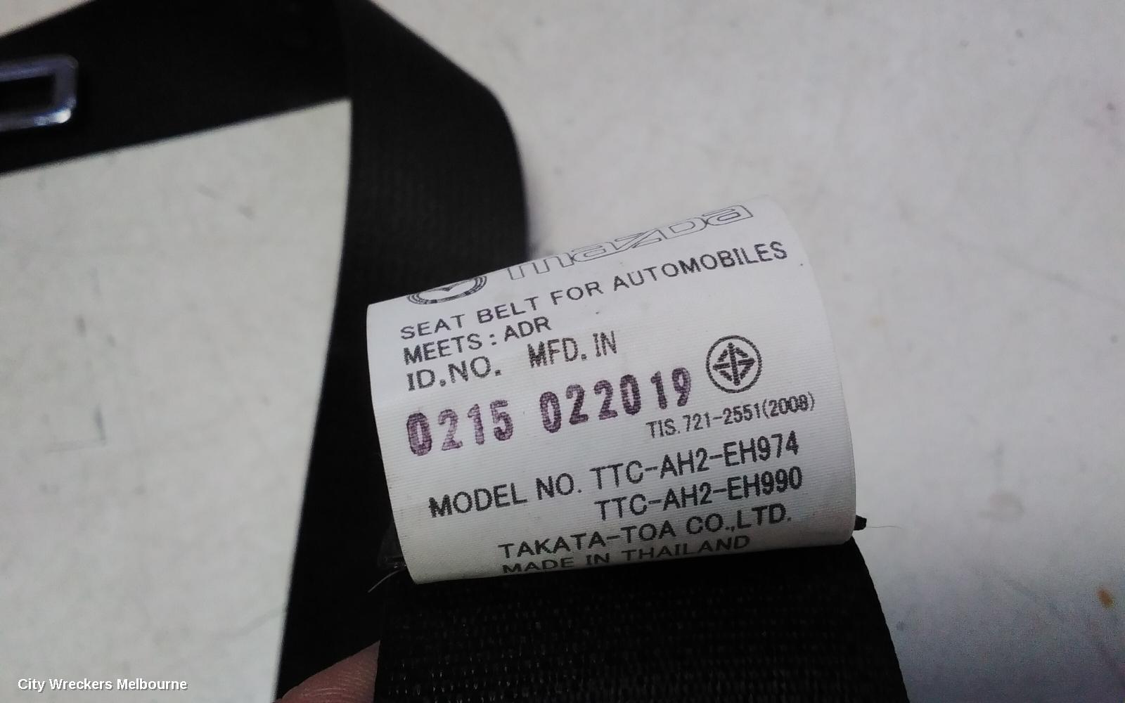 MAZDA 2 SEATBELT/STALK, LH FRONT, SEAT BELT ONLY, DJ/DL, SEDAN/HATCH, 09/2014 ONWARDS