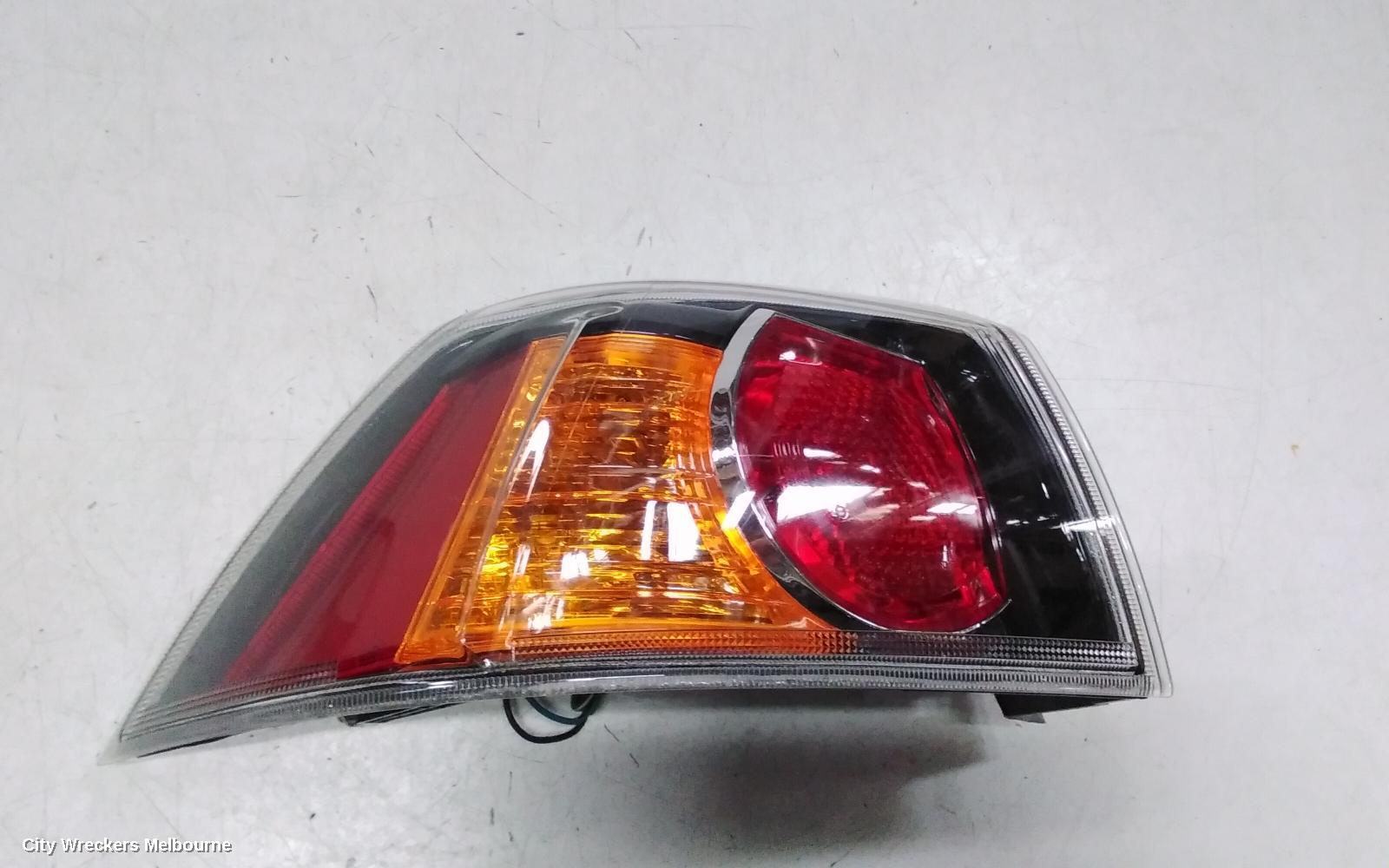 MITSUBISHI LANCER LEFT TAILLIGHT, CJ-CF, SEDAN, BLACK INSERT TYPE, 07/2007 - 12/2017