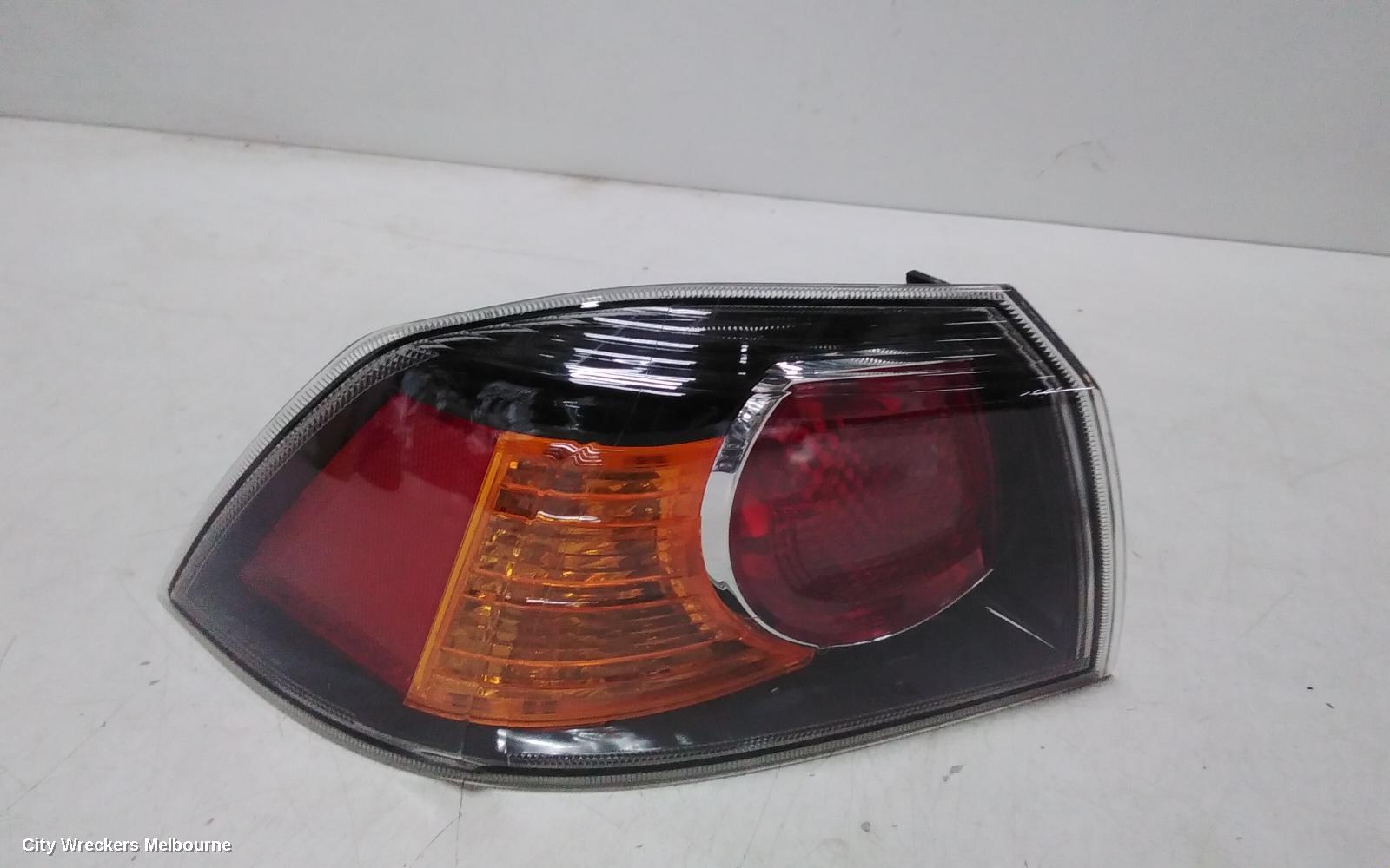 MITSUBISHI LANCER LEFT TAILLIGHT, CJ-CF, SEDAN, BLACK INSERT TYPE, 07/2007 - 12/2017