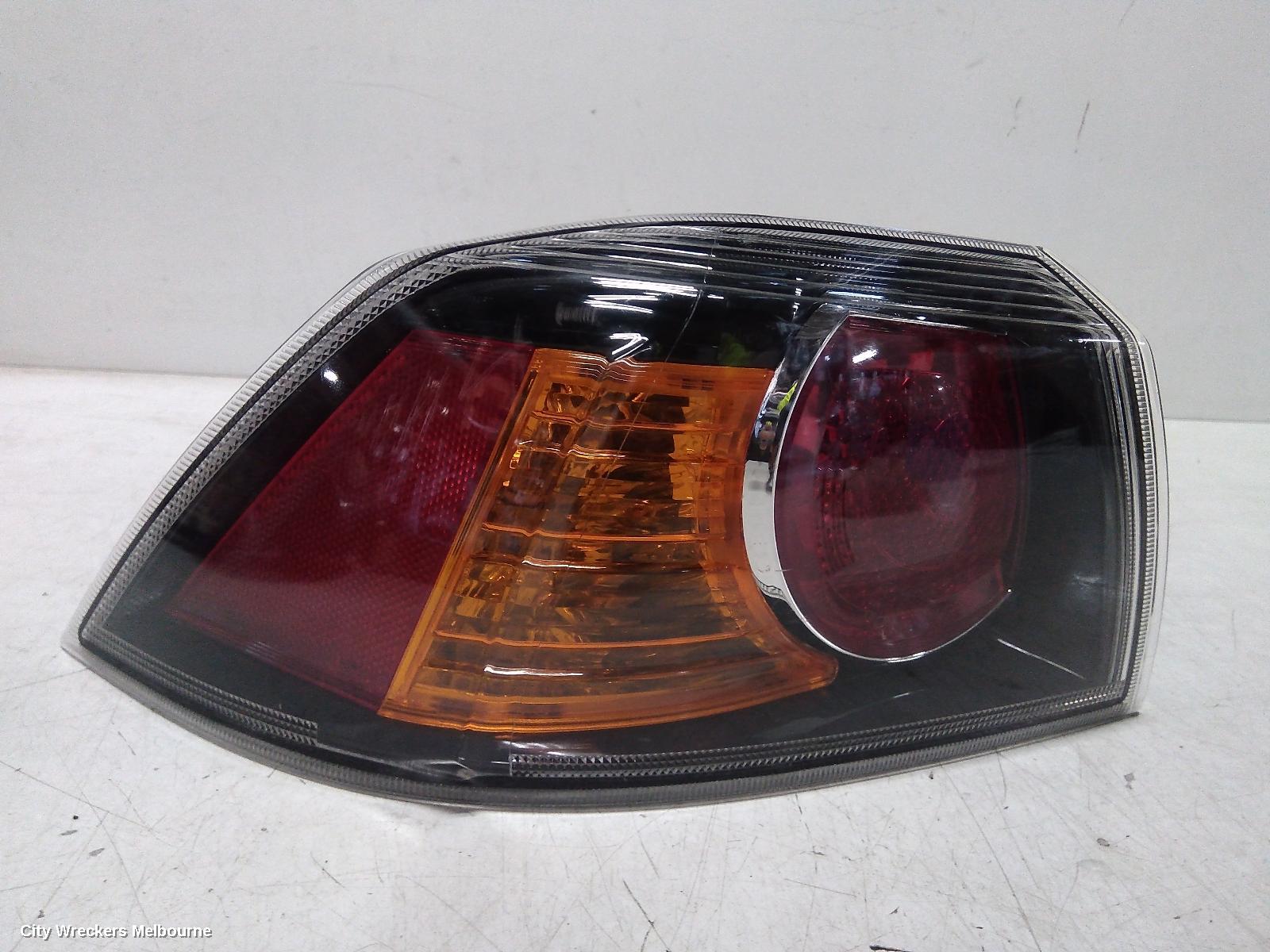 MITSUBISHI LANCER LEFT TAILLIGHT, CJ-CF, SEDAN, BLACK INSERT TYPE, 07/2007 - 12/2017