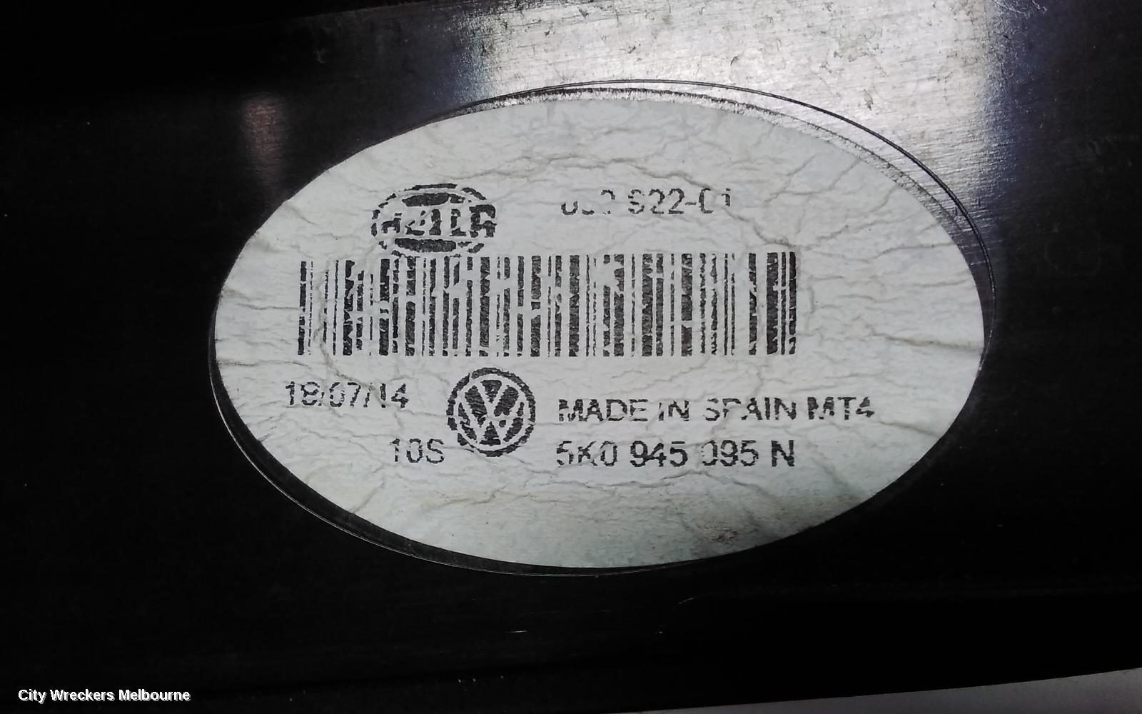 VOLKSWAGEN GOLF LEFT TAILLIGHT, GEN 6, 3DR/5DR HATCH, 12/2008 - 03/2013
