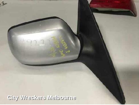MAZDA 3 RIGHT DOOR MIRROR, BK, MANUAL, SEDAN/HATCH, 10/2003 - 04/2009