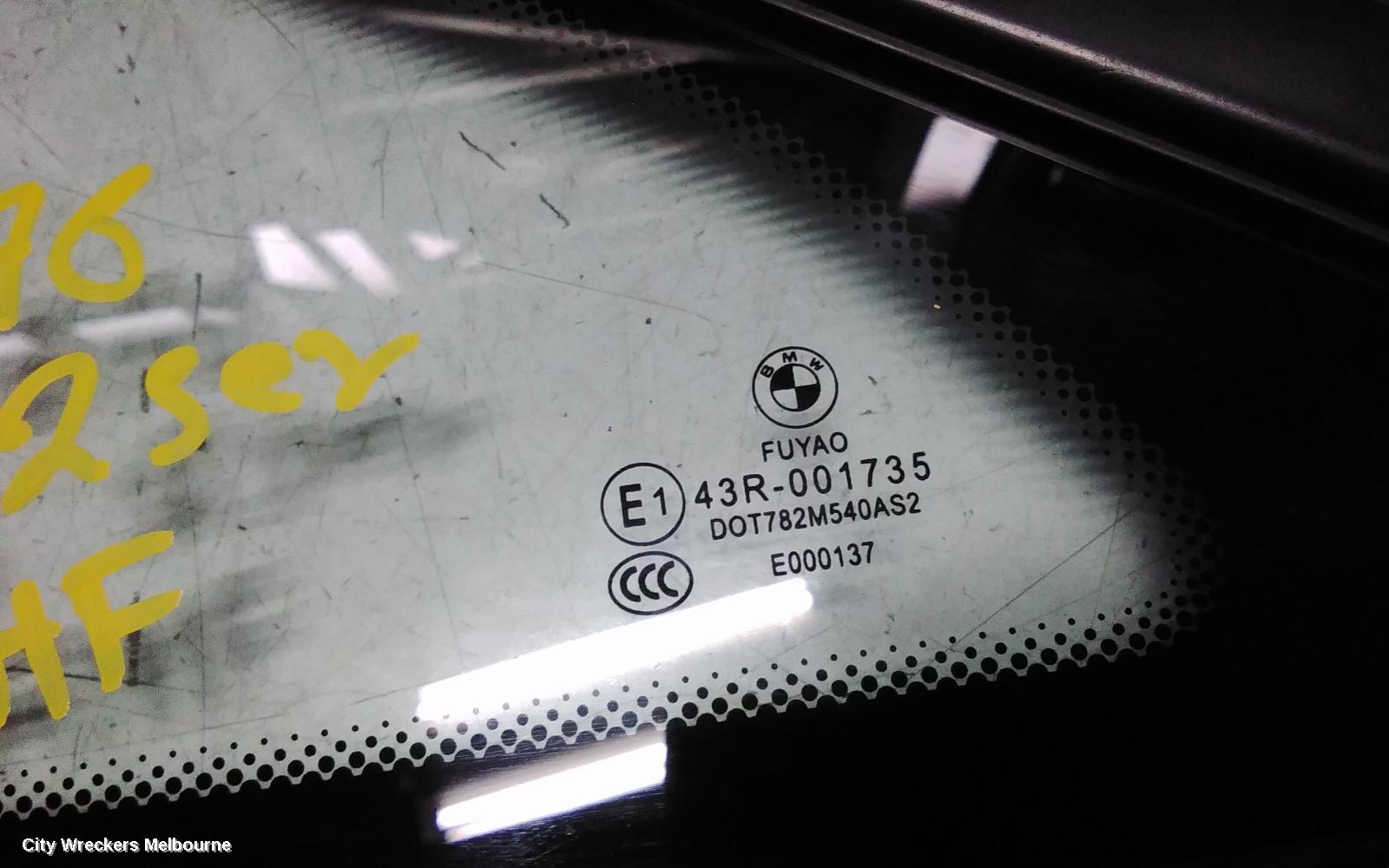 BMW 2 SERIES RIGHT FRONT 1/4 DOOR GLASS, F45, ACTIVE TOURER, 09/2014 - 09/2021