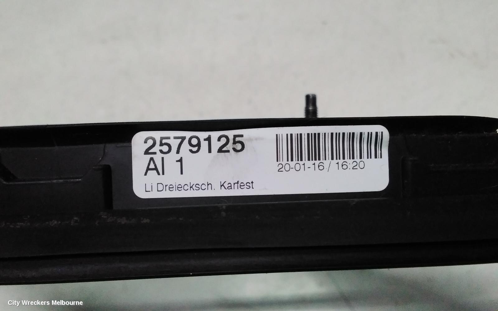 BMW 2 SERIES LEFT FRONT 1/4 DOOR GLASS, F45, ACTIVE TOURER, 09/2014 - 09/2021