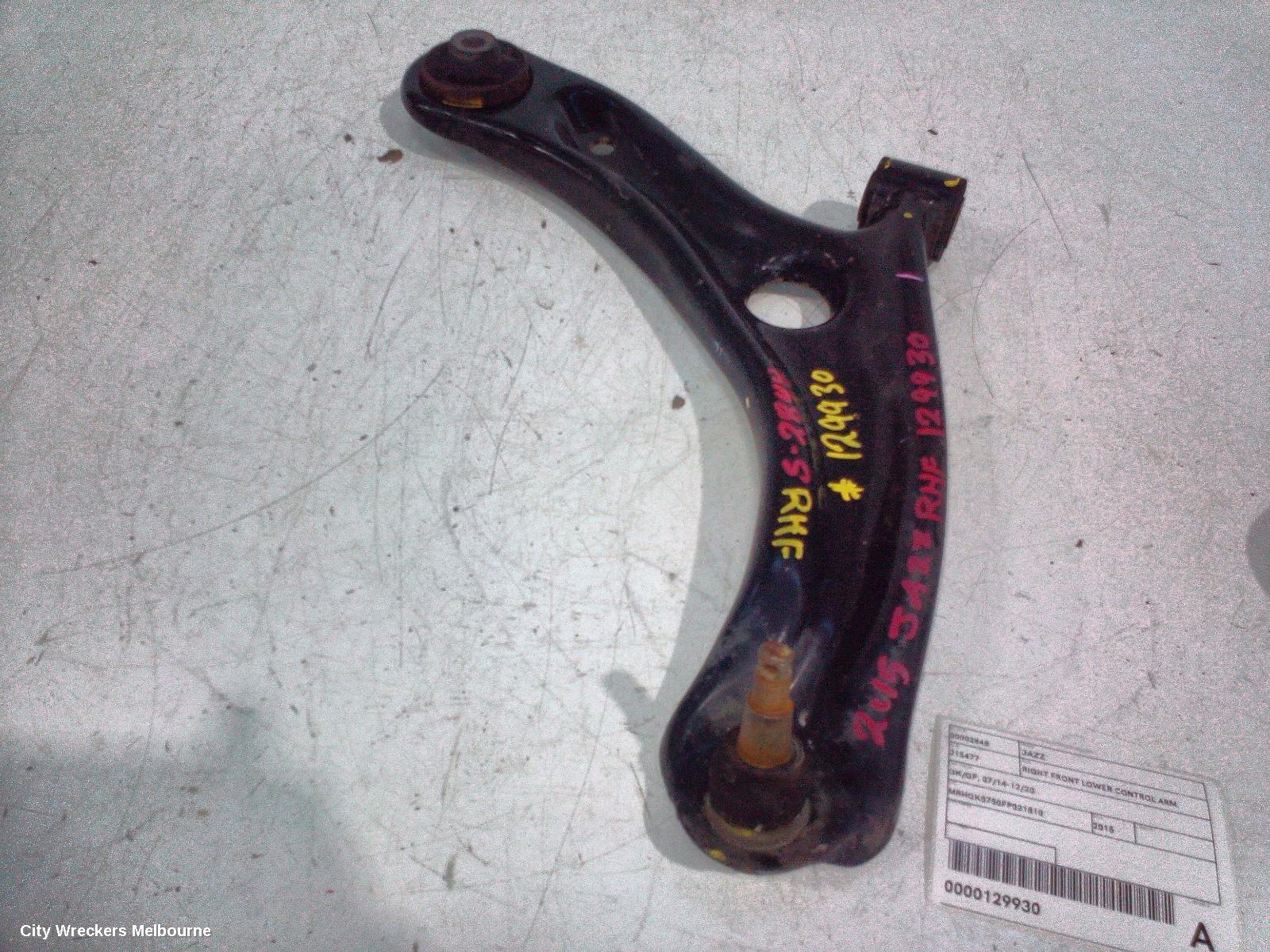 HONDA JAZZ RIGHT FRONT LOWER CONTROL ARM, GK/GF, 07/2014 - 12/2020