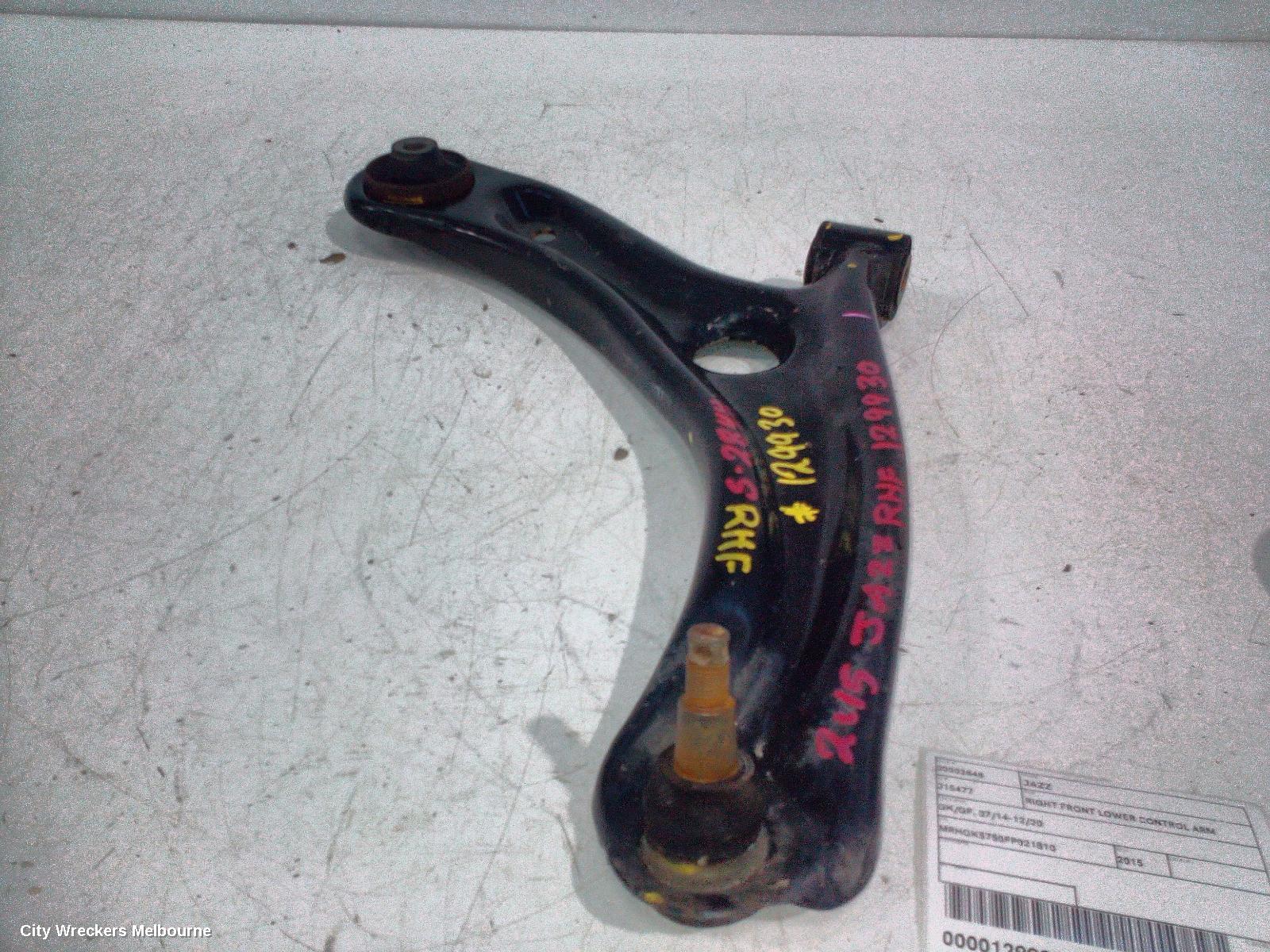 HONDA JAZZ RIGHT FRONT LOWER CONTROL ARM, GK/GF, 07/2014 - 12/2020