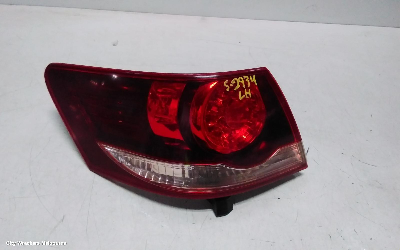 TOYOTA AURION LEFT TAILLIGHT, GSV40R, SPORTIVO SX6/ZR6, 10/2006 - 08/2009