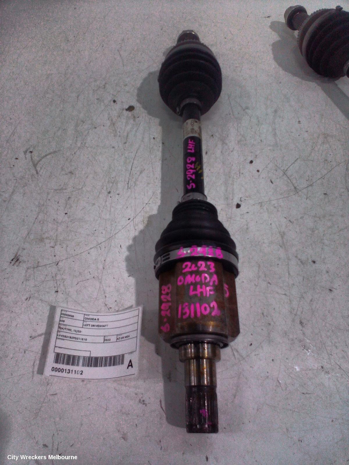 CHERY OMODA 5 LEFT DRIVESHAFT, T34/T19C, 12/2022 ONWARDS