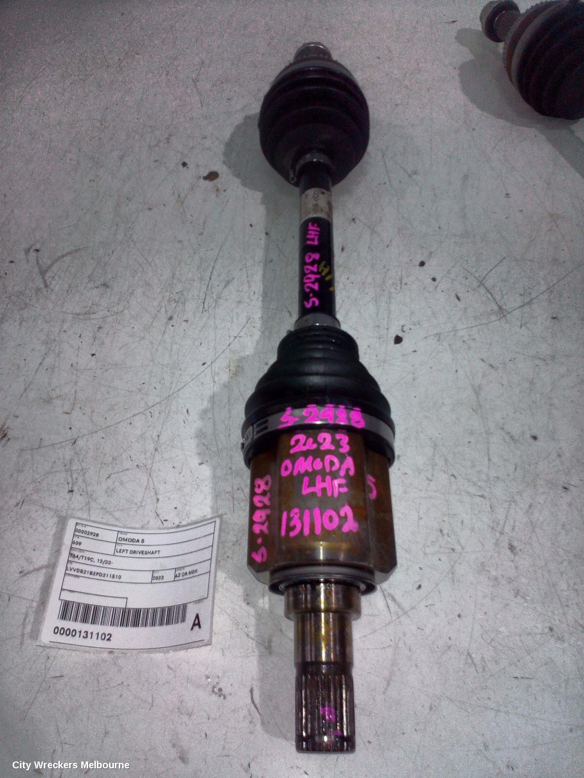 CHERY OMODA 5 LEFT DRIVESHAFT, T34/T19C, 12/2022 ONWARDS