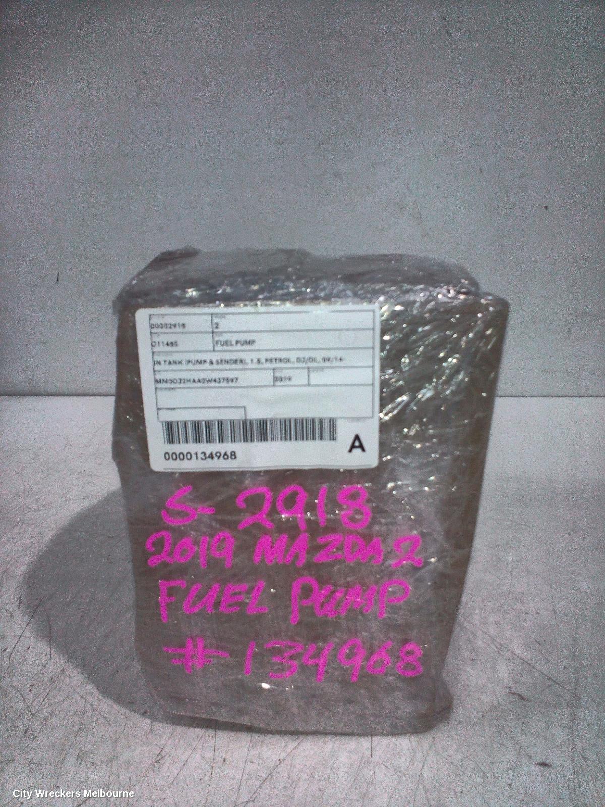 MAZDA 2 FUEL PUMP, IN TANK (PUMP & SENDER), 1.5, PETROL, DJ/DL, 09/2014 ONWARDS