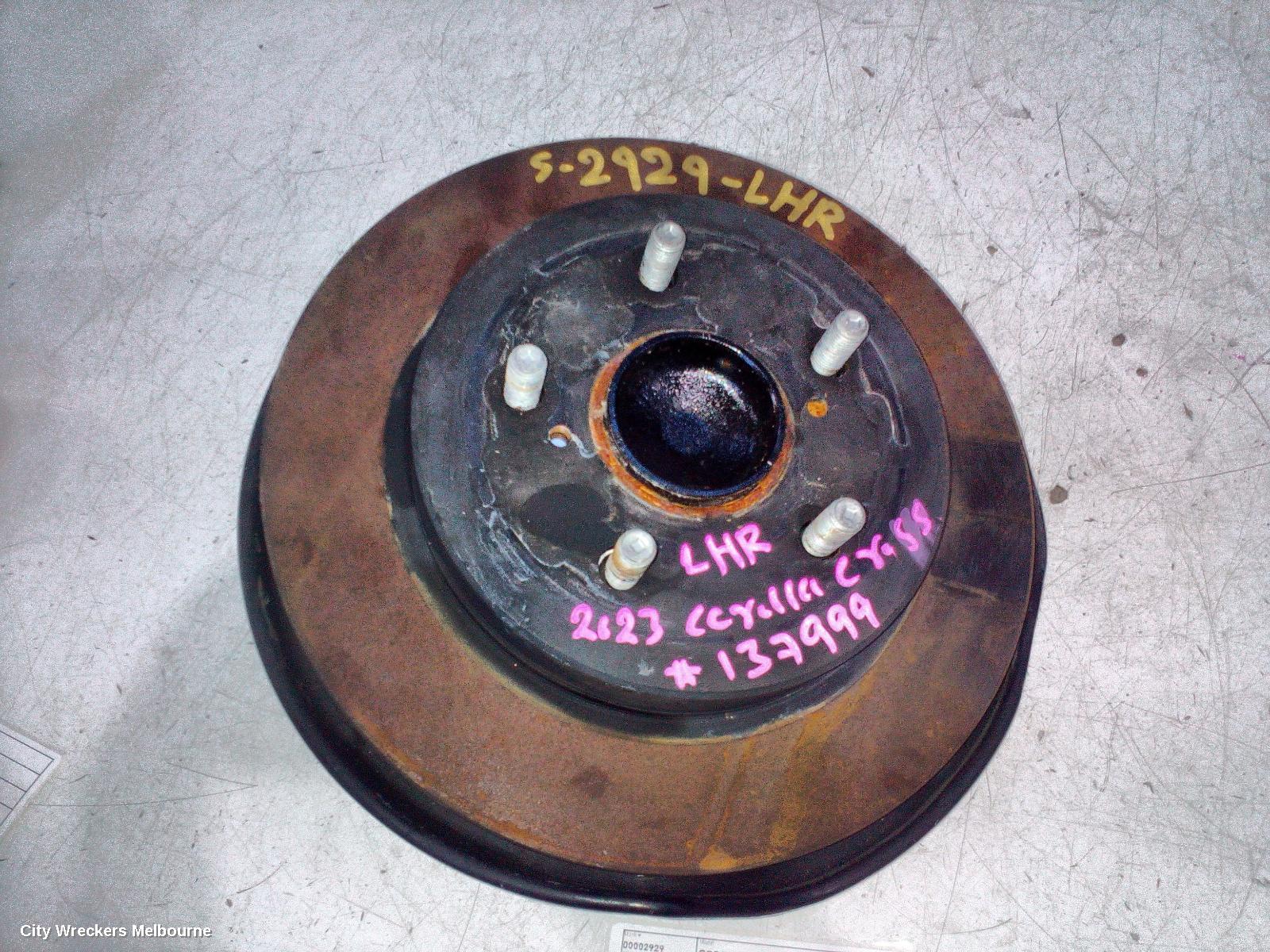 TOYOTA COROLLA CROSS LEFT REAR HUB ASSEMBLY, XG10, 2WD, 01/2022 ONWARDS