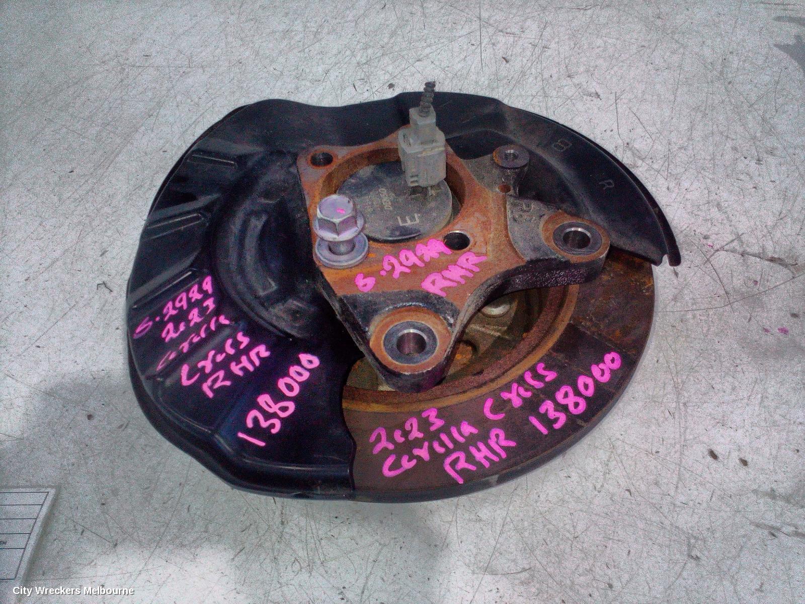 TOYOTA COROLLA CROSS RIGHT REAR HUB ASSEMBLY, XG10, 2WD, 01/2022 ONWARDS
