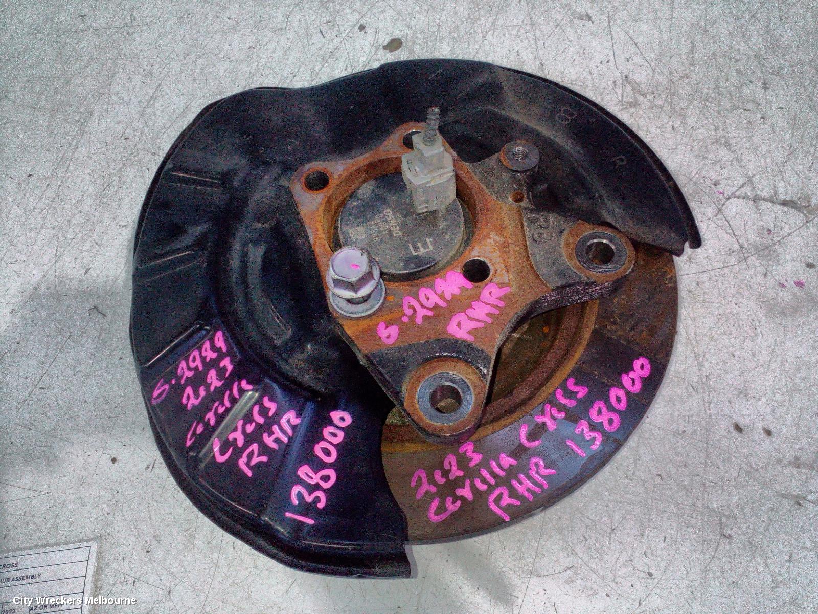 TOYOTA COROLLA CROSS RIGHT REAR HUB ASSEMBLY, XG10, 2WD, 01/2022 ONWARDS
