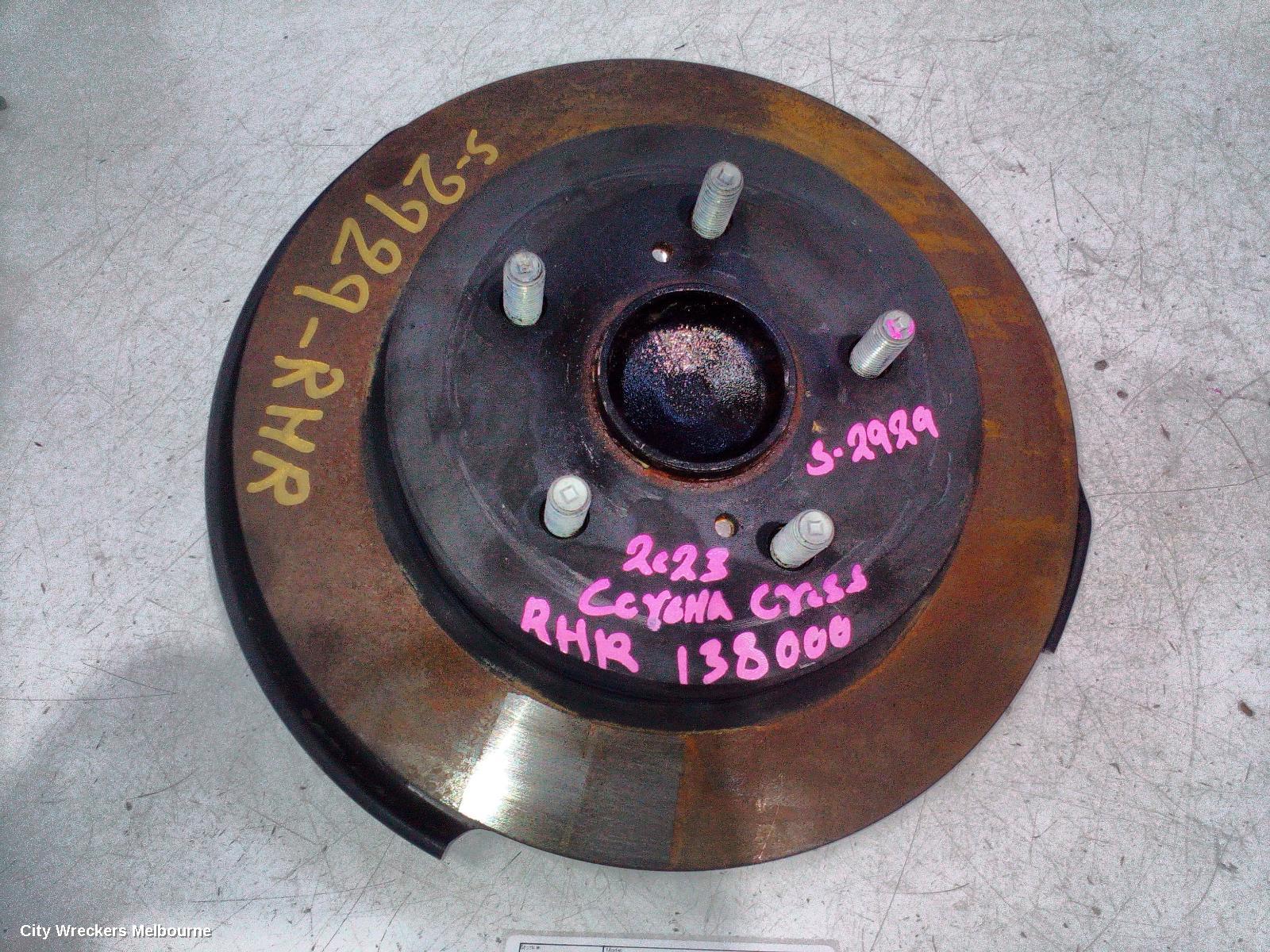 TOYOTA COROLLA CROSS RIGHT REAR HUB ASSEMBLY, XG10, 2WD, 01/2022 ONWARDS