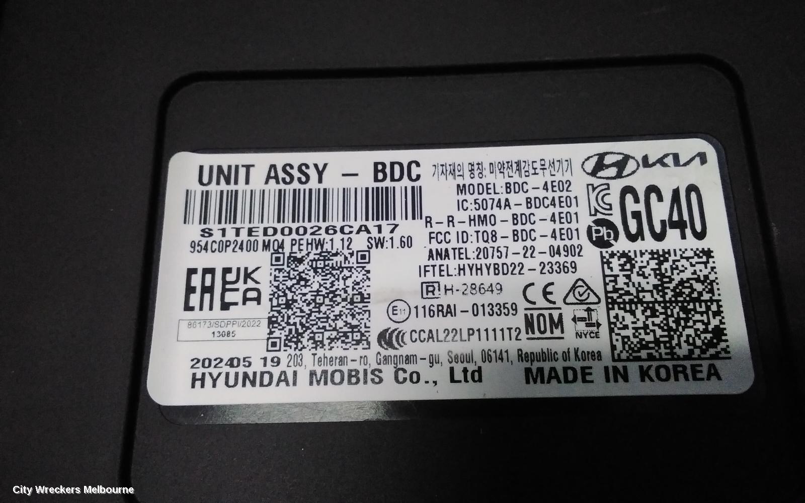 KIA SORENTO ECU, MQ4, OTHER ECU, 02/2020 ONWARDS