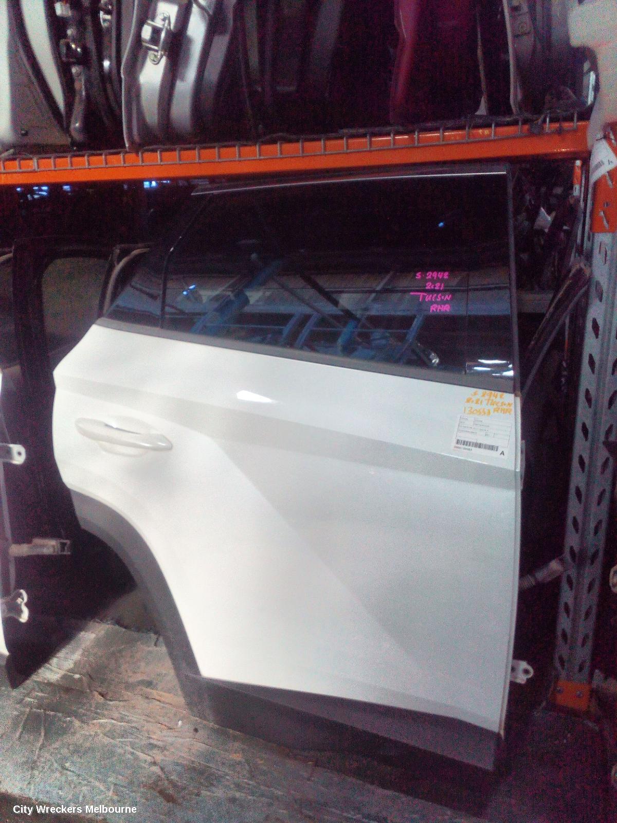 HYUNDAI TUCSON RIGHT REAR DOOR, NX4, NON N LINE, 02/2021 ONWARDS (AUS ONLY)