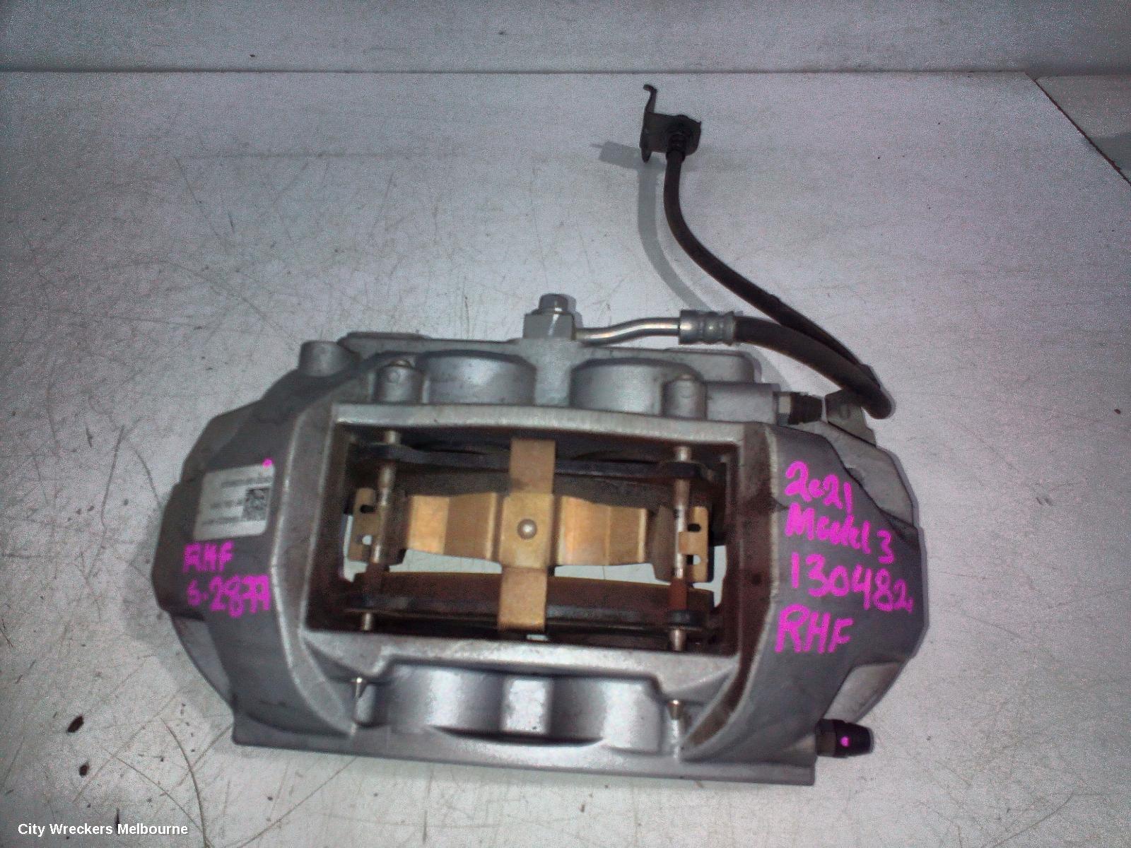 TESLA MODEL 3 CALIPER, RH FRONT, STANDARD TYPE, GRAY, 1ST GEN, 06/2019 ONWARDS