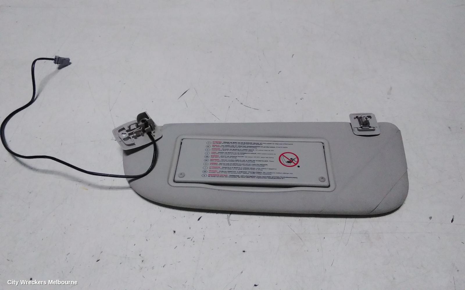 PEUGEOT 308 SUNVISOR, T7, LH SIDE, BLACK, 09/2007 - 01/2014