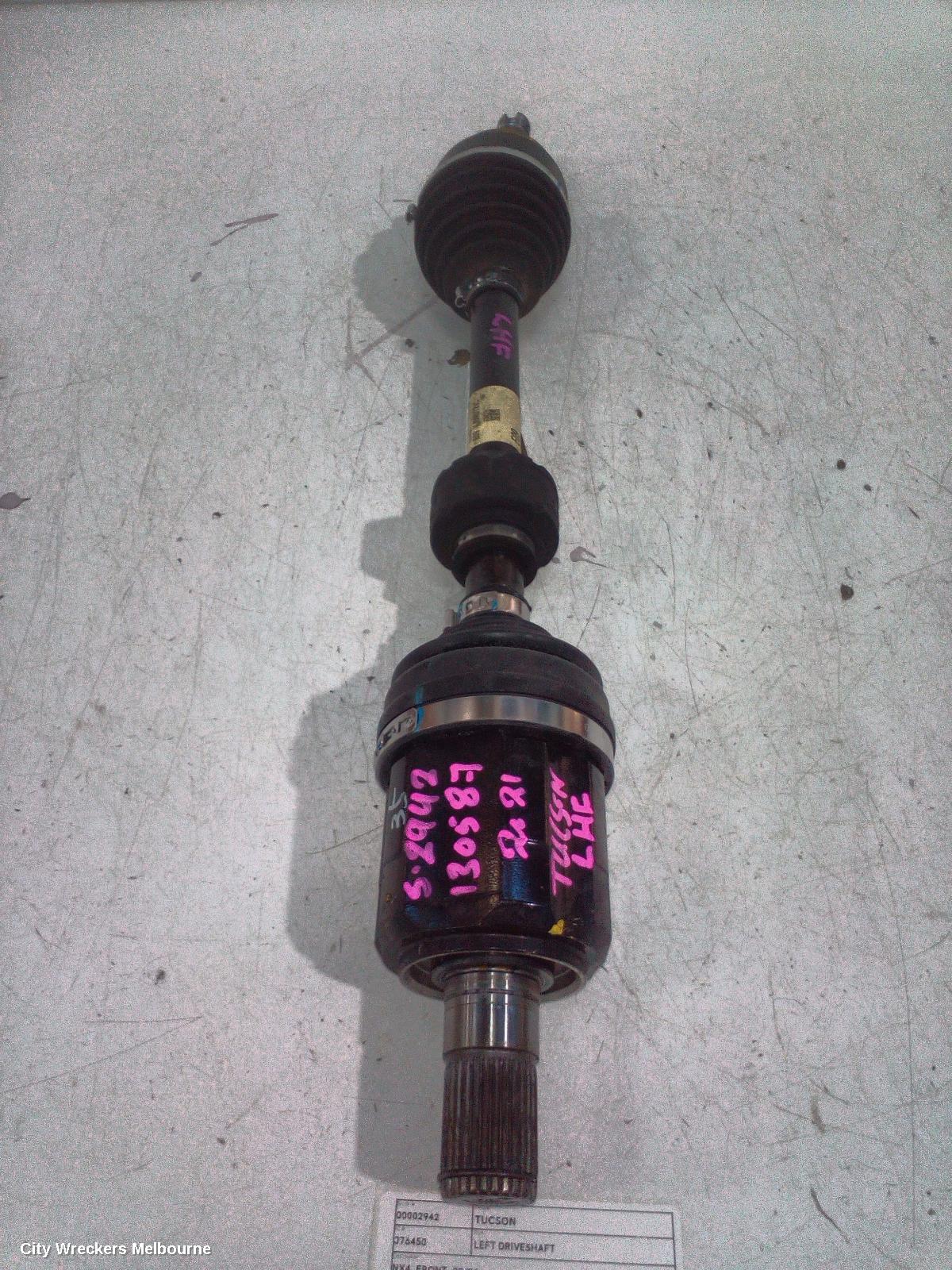 HYUNDAI TUCSON LEFT DRIVESHAFT, NX4, FRONT, 02/2021 ONWARDS