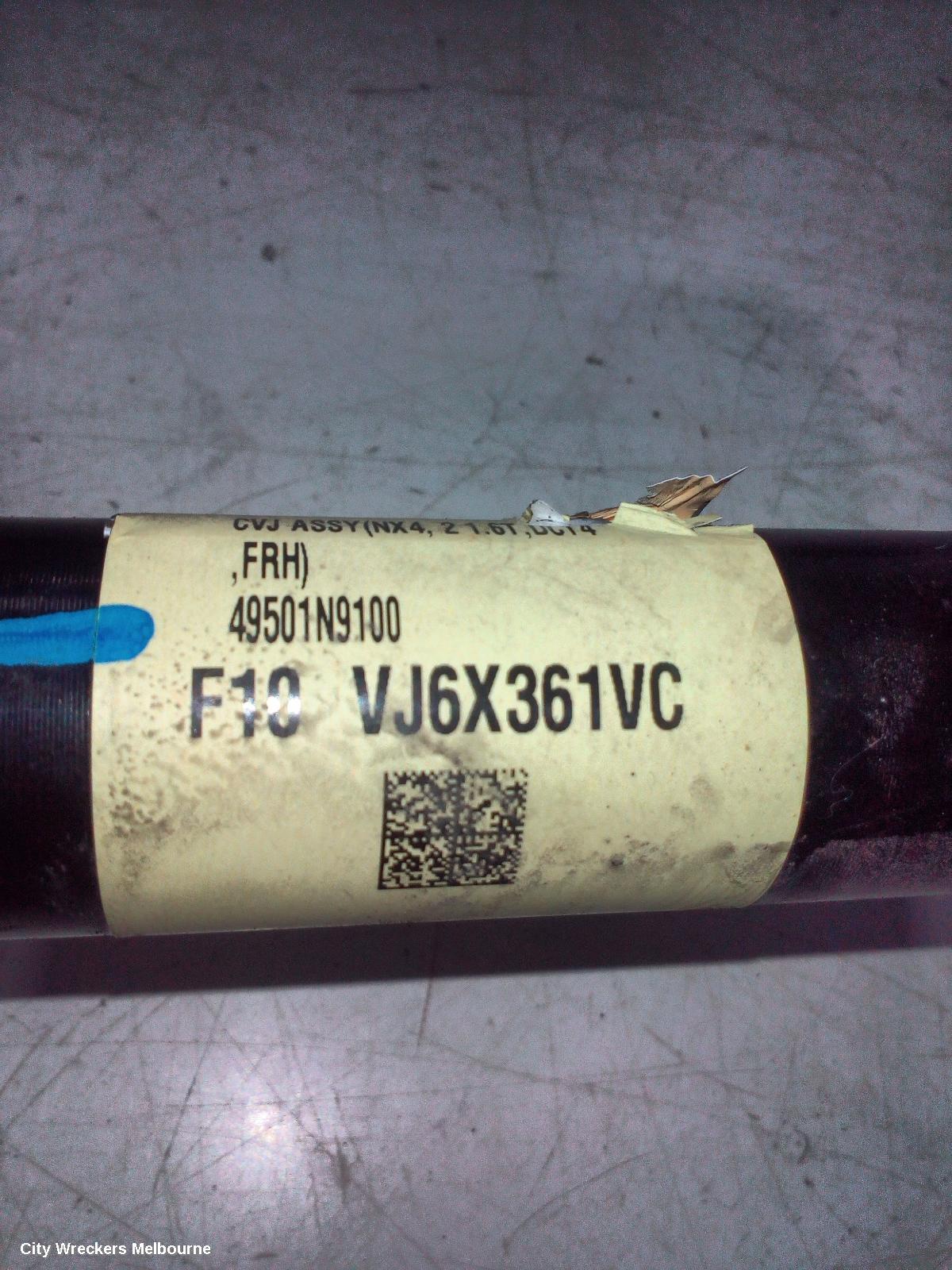 HYUNDAI TUCSON RIGHT DRIVESHAFT, NX4, FRONT, 02/2021 ONWARDS