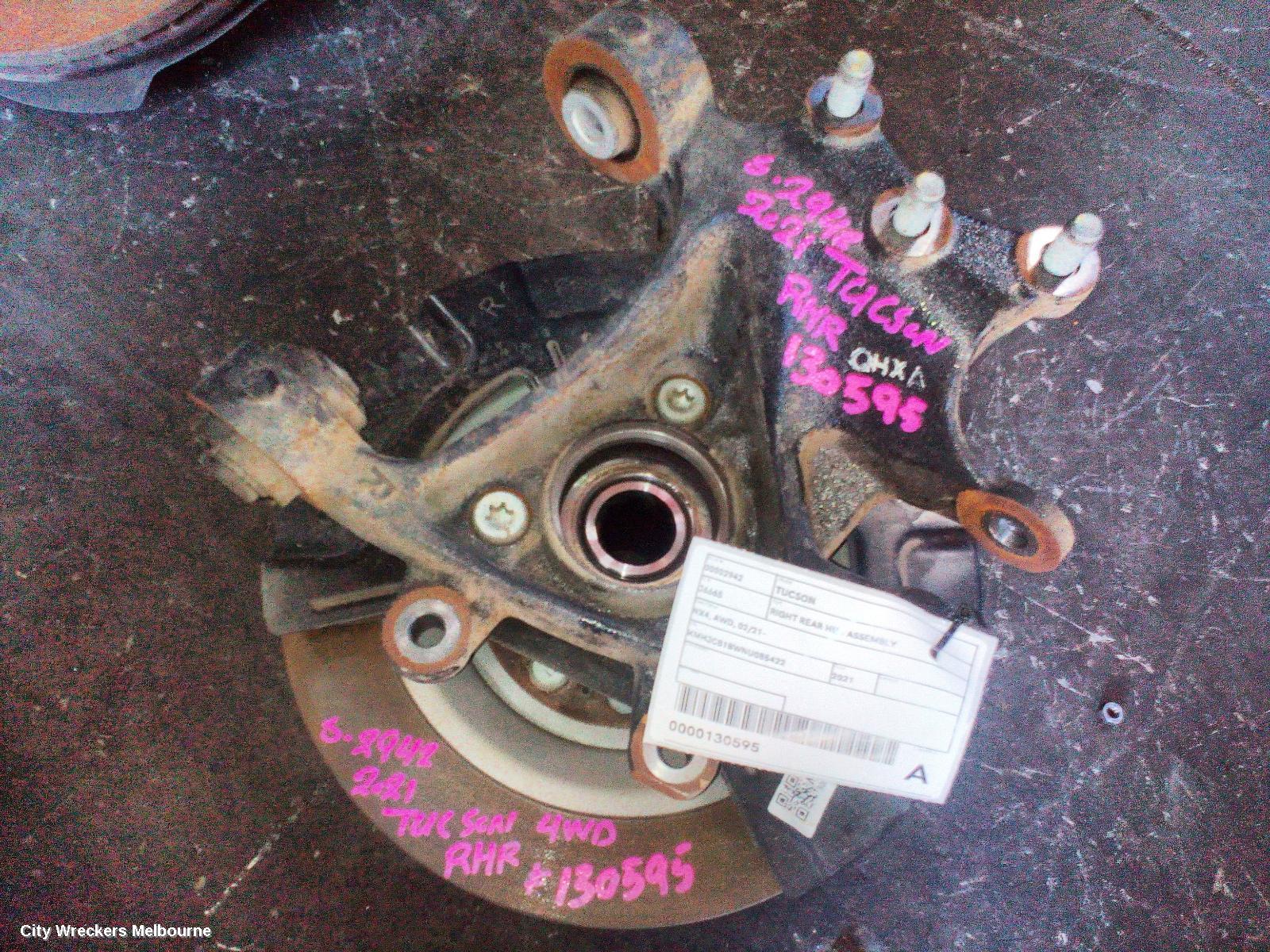 HYUNDAI TUCSON RIGHT REAR HUB ASSEMBLY, NX4, AWD, 02/2021 ONWARDS
