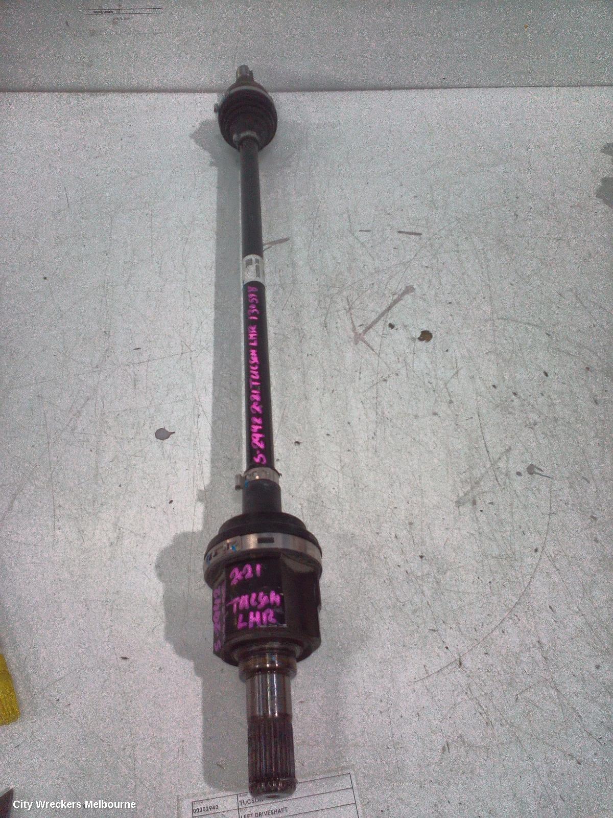 HYUNDAI TUCSON LEFT DRIVESHAFT, NX4, REAR, 02/2021 ONWARDS