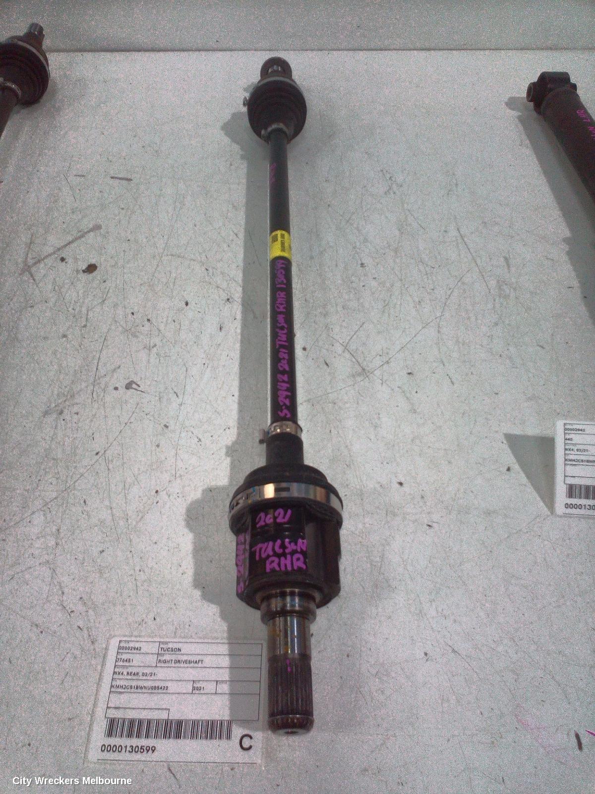 HYUNDAI TUCSON RIGHT DRIVESHAFT, NX4, REAR, 02/2021 ONWARDS