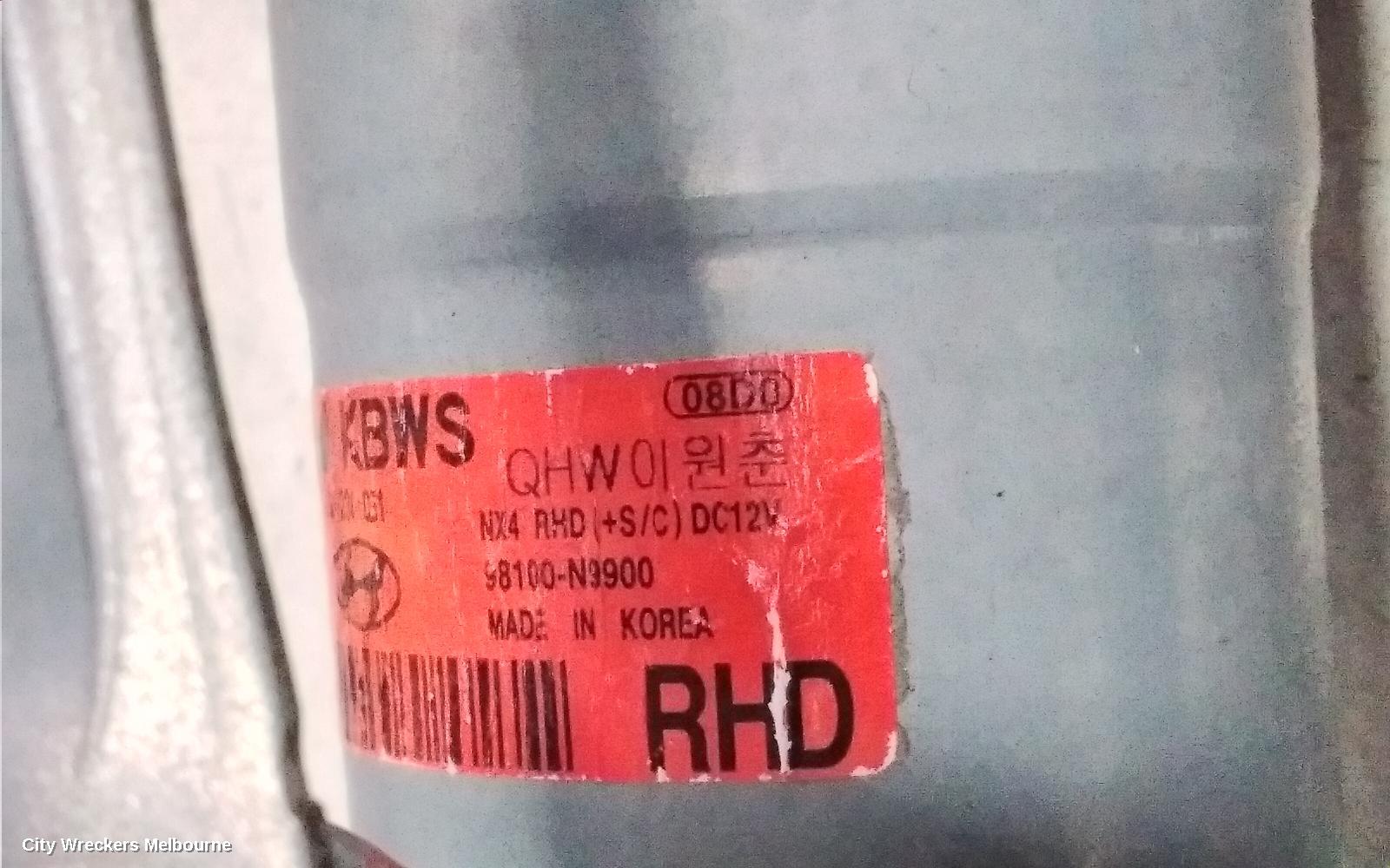 HYUNDAI TUCSON WIPER MOTOR, FRONT, NX4, 02/2021 ONWARDS