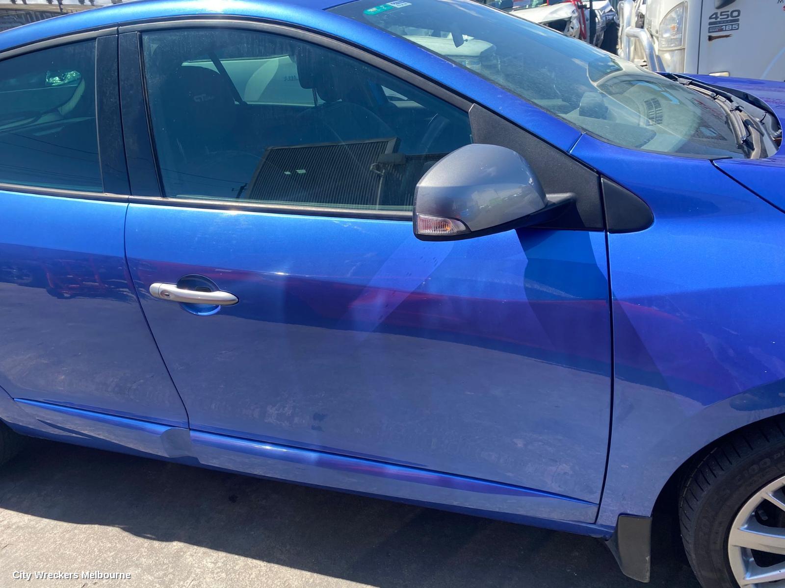 RENAULT MEGANE LEFT FRONT DOOR, X32/K95, 5DR HATCH/WAGON, 09/2010 - 05/2016
