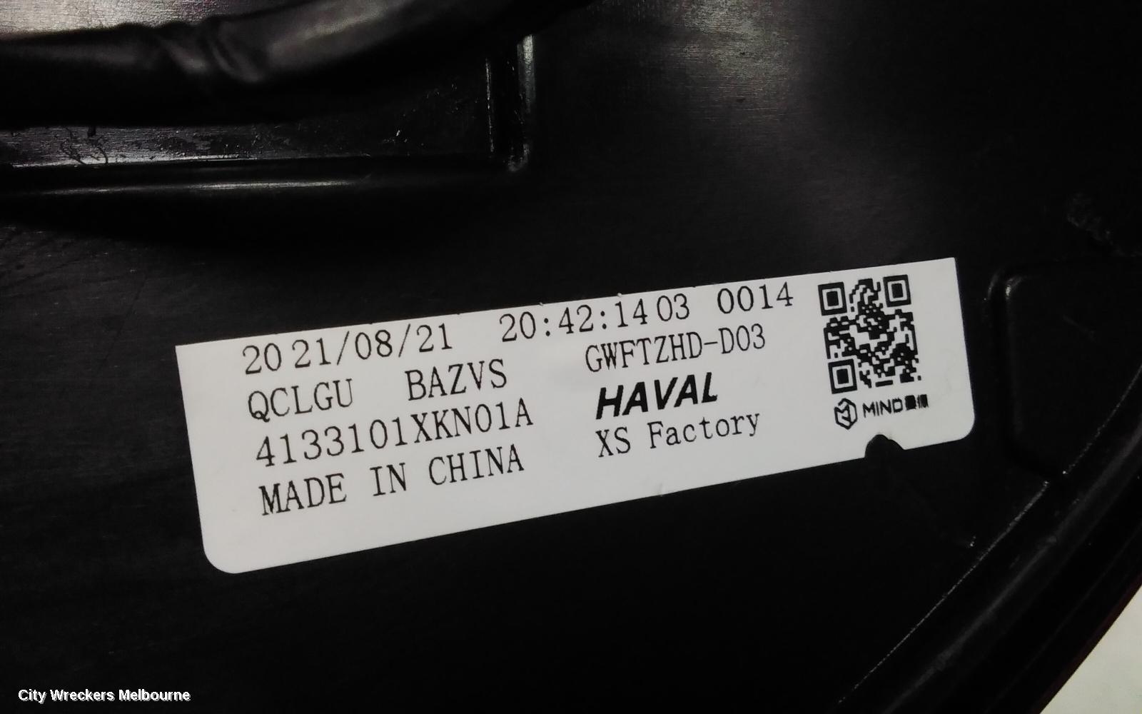 HAVAL H6 RIGHT TAILLIGHT, IN BODY, LED TYPE, B01, 02/2021 ONWARDS
