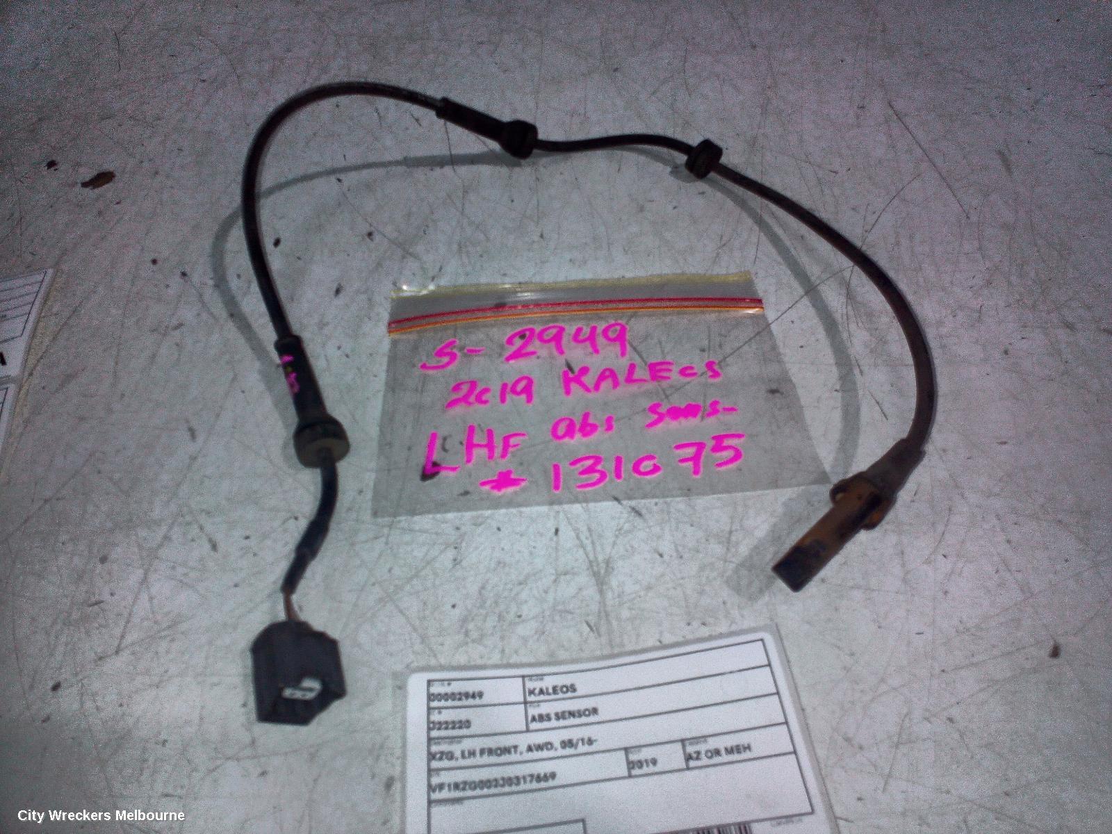 RENAULT KALEOS ABS SENSOR, XZG, LH FRONT, AWD, 05/2016 ONWARDS