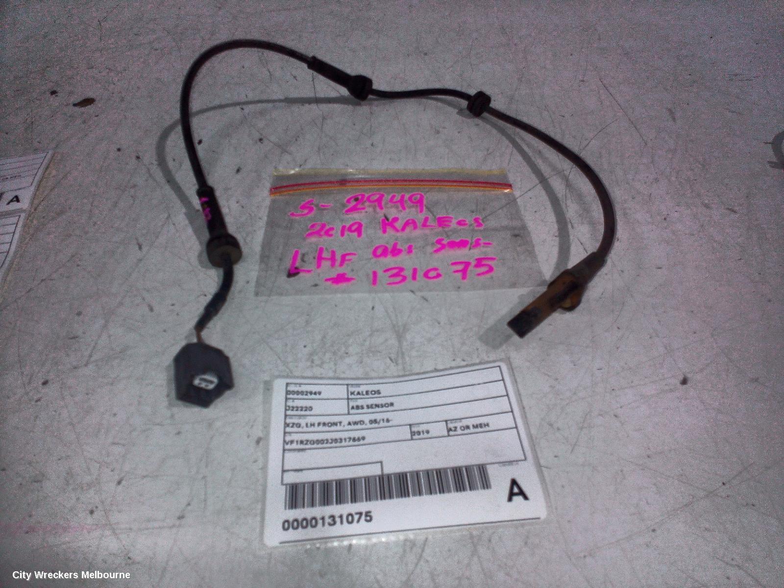 RENAULT KALEOS ABS SENSOR, XZG, LH FRONT, AWD, 05/2016 ONWARDS