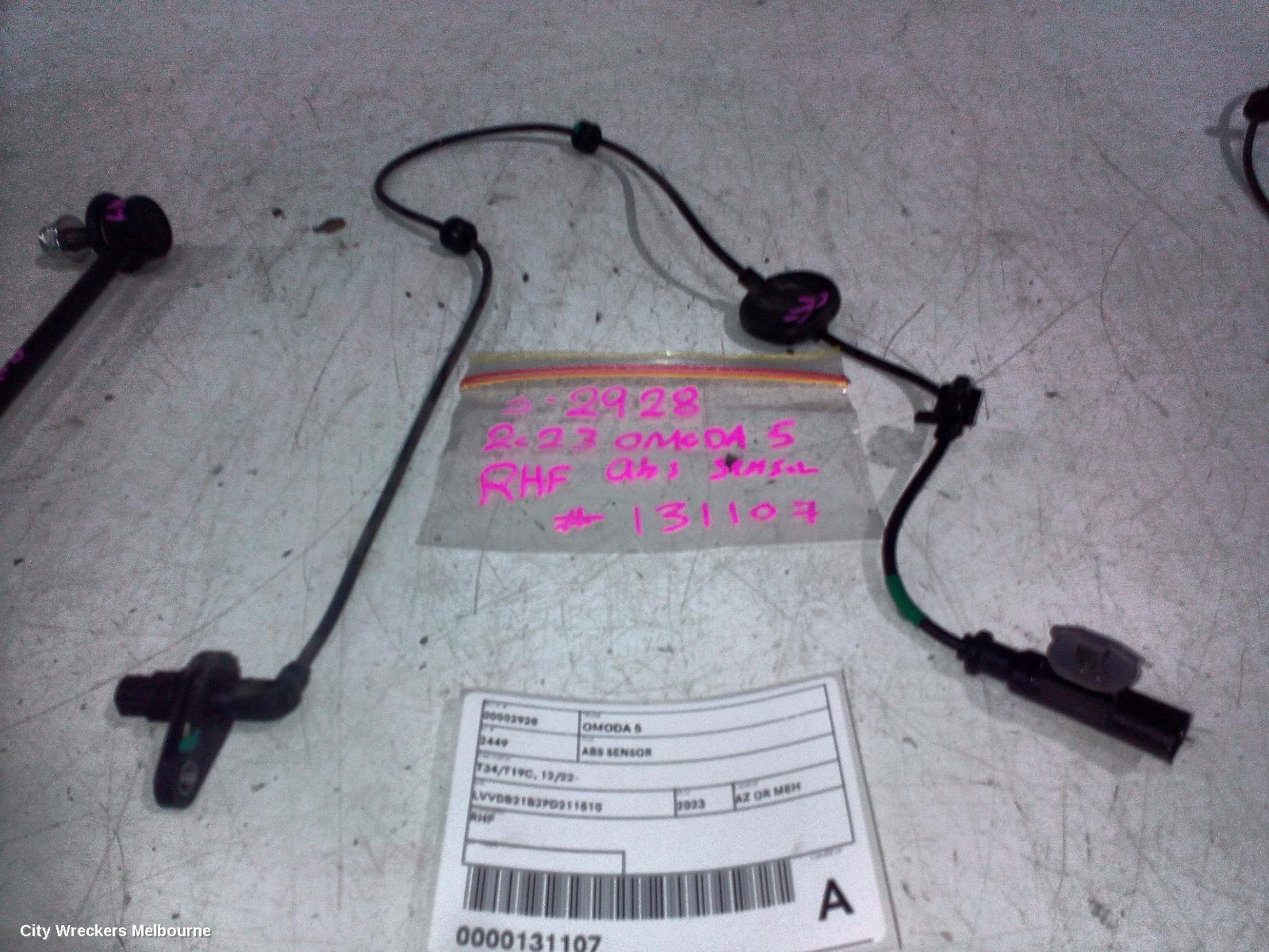CHERY OMODA 5 ABS SENSOR, T34/T19C, 12/2022 ONWARDS