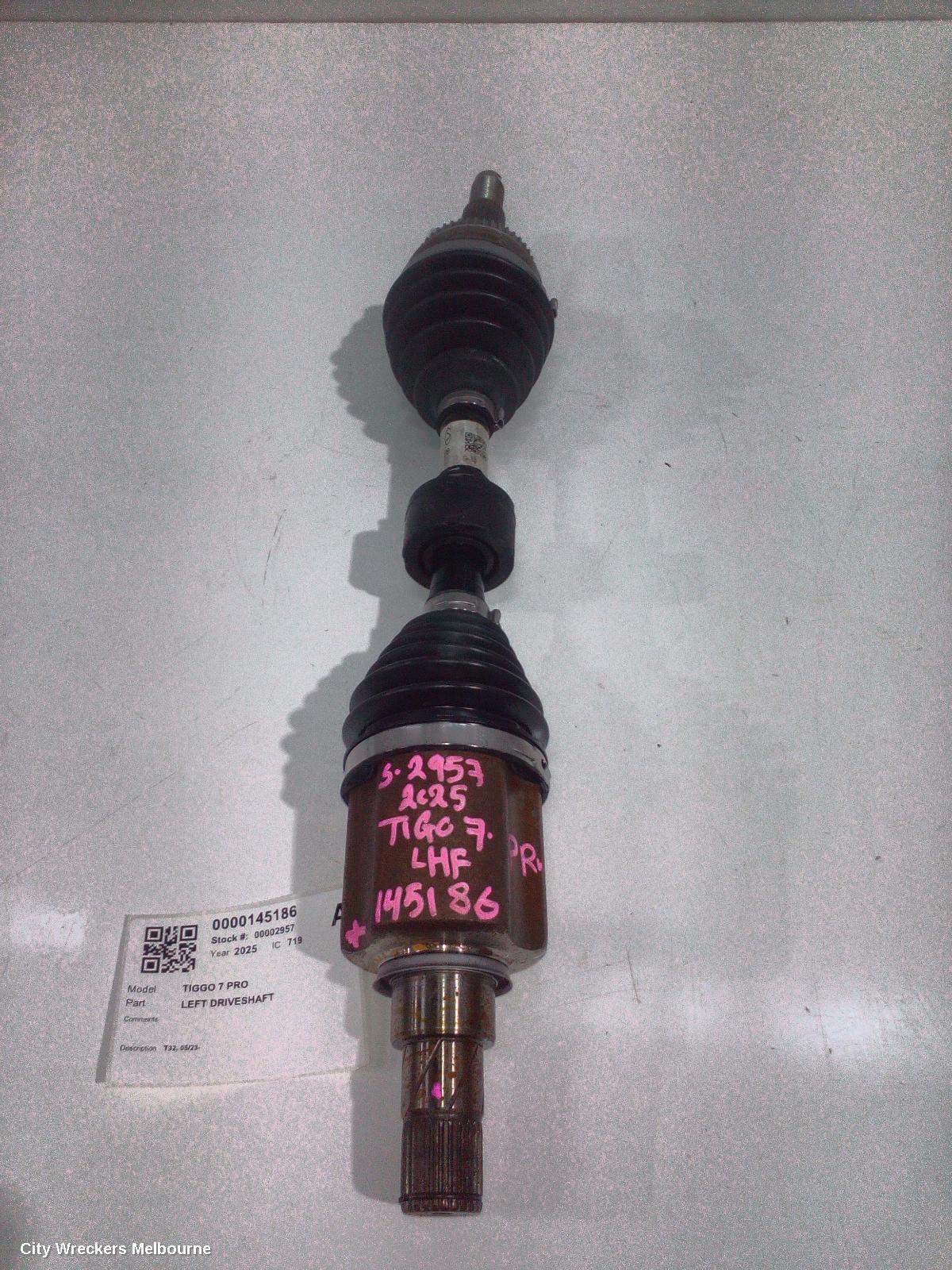 CHERY TIGGO 7 PRO LEFT DRIVESHAFT, T32, 05/2023 ONWARDS