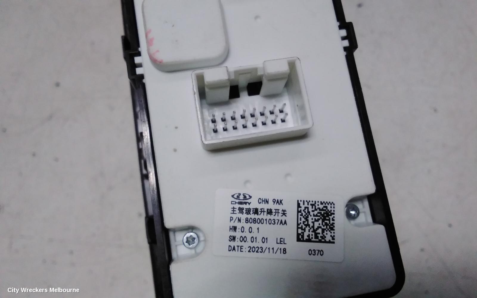 CHERY TIGGO 7 PRO PWR DR WIND SWITCH, T32, RH FRONT (MASTER SWITCH), POWER FOLD TYPE, 05/2023 ONWARDS