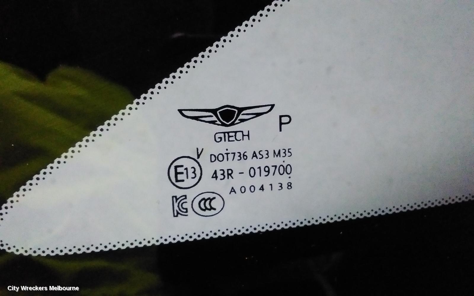 GENESIS GV70 RIGHT REAR SIDE GLASS, JK, 03/2021 ONWARDS