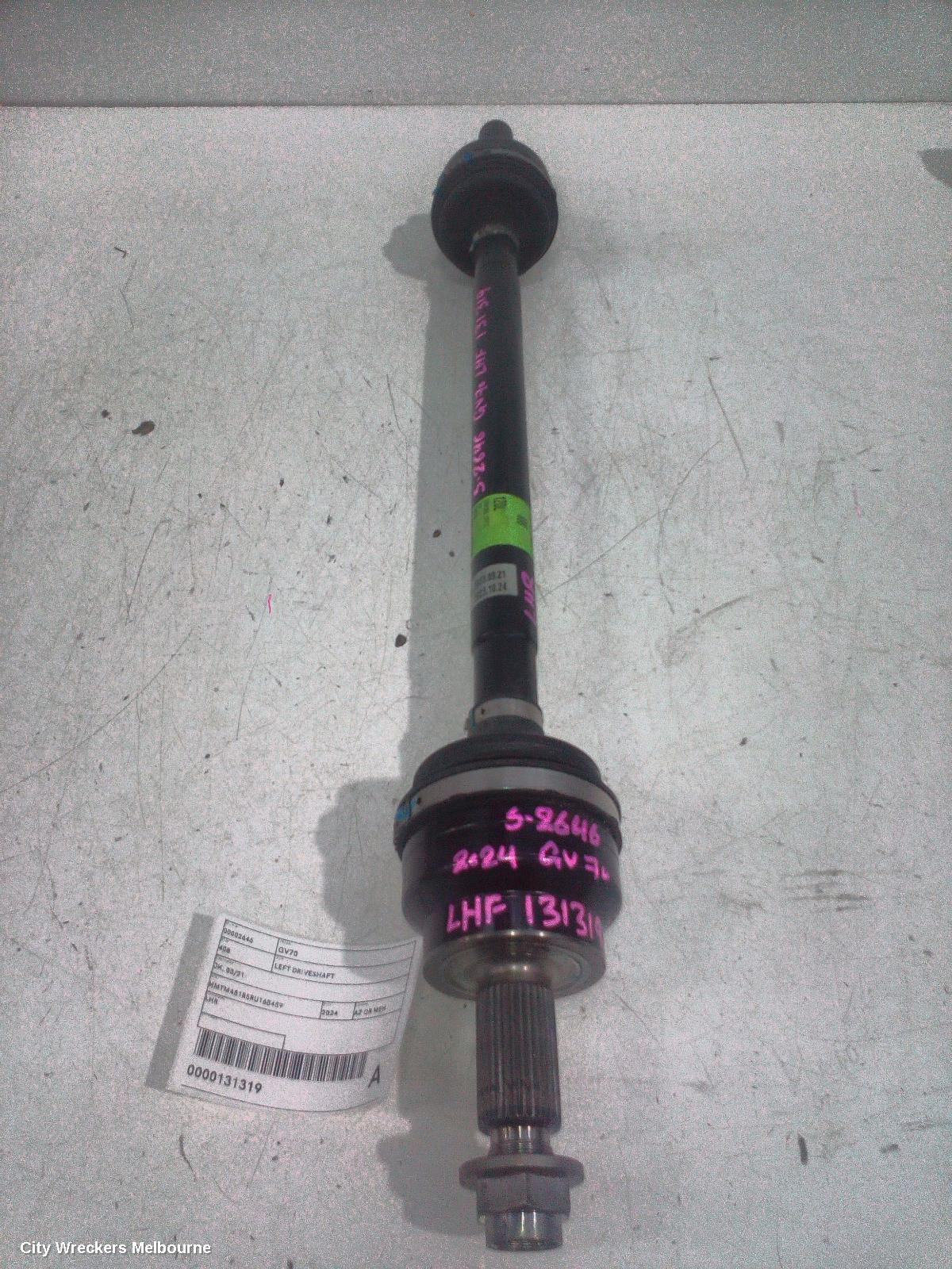 GENESIS GV70 LEFT DRIVESHAFT, JK, 03/2021 ONWARDS