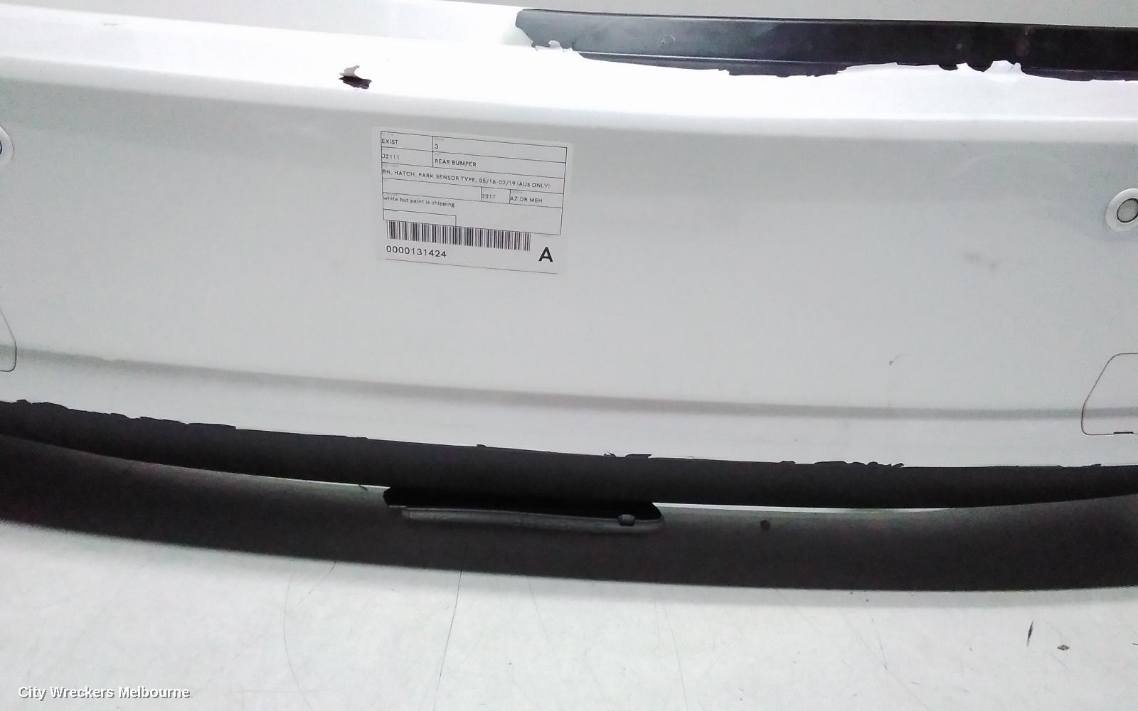 MAZDA 3 REAR BUMPER, BN, HATCH, PARK SENSOR TYPE, 05/2016 - 02/2019 (AUS ONLY)