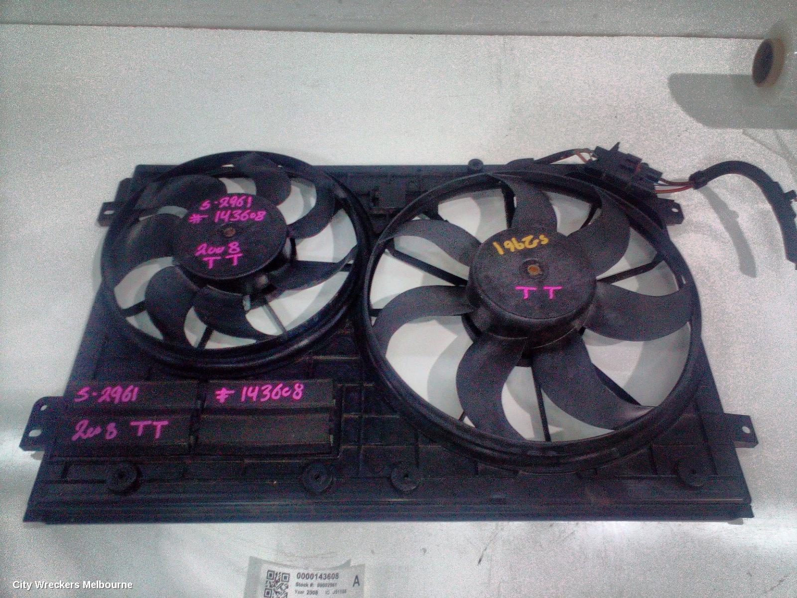 AUDI TT FAN, RAD FAN, 2.0, PETROL, 8J, 09/2006 - 12/2014